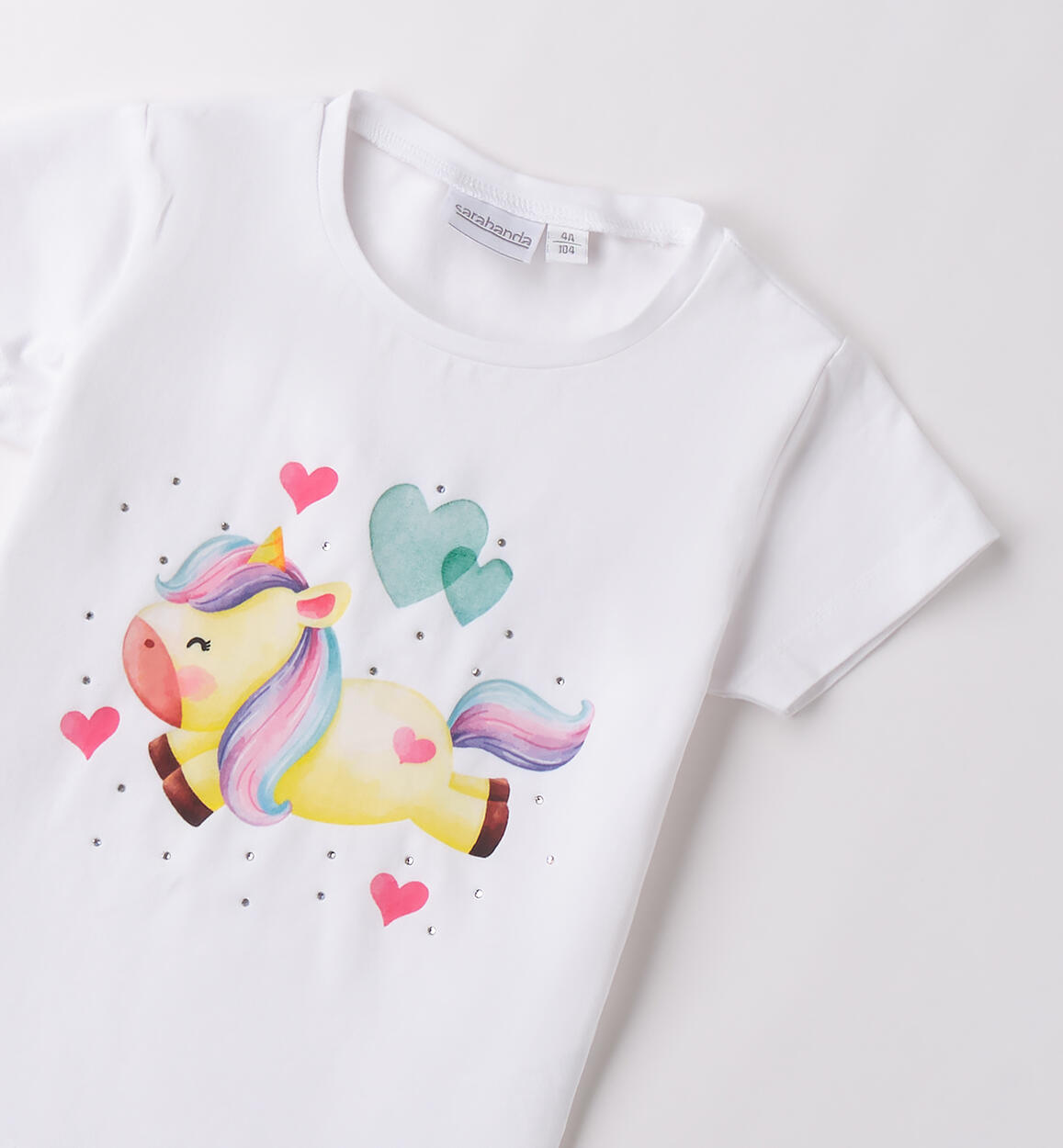 T-shirt Sarabanda bambina BIANCO-0113 - 1490B21300