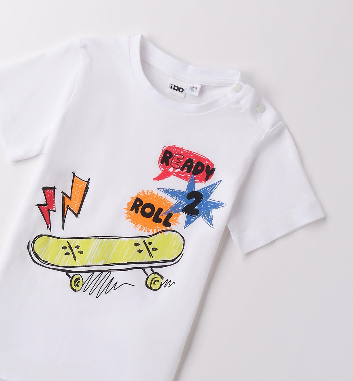 T-shirt skate per bambino BIANCO-0113 - 1214B45700