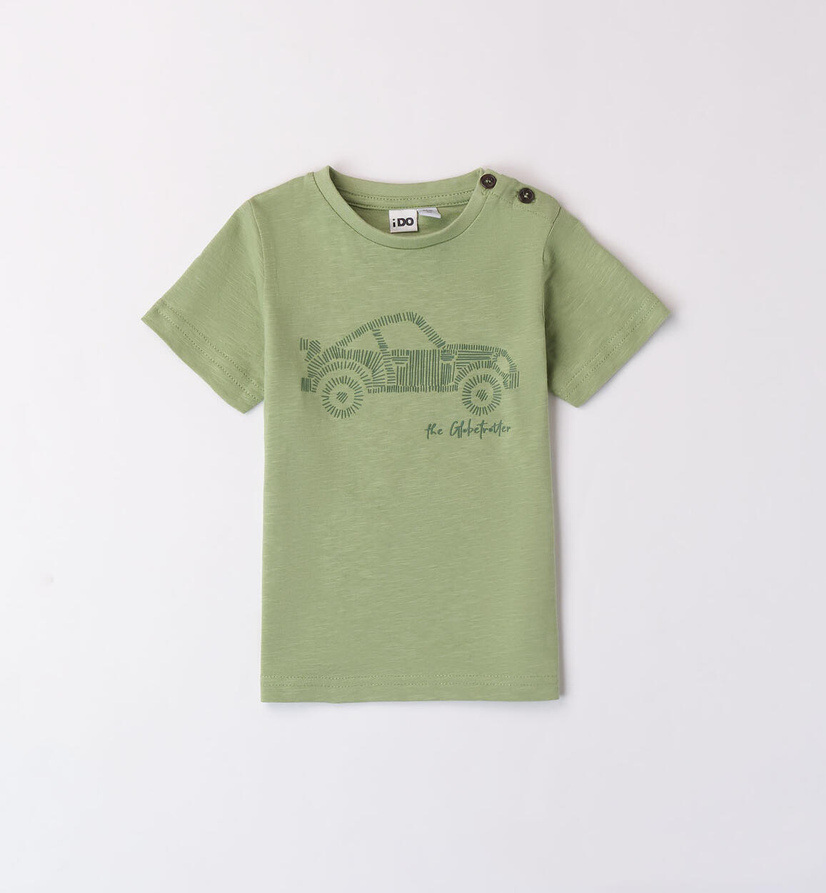 Mini T-Shirt Bimbo A Bordo LEONCINA Verde: Appendino Regalo Per Neonato Con Gruccia E Ventosa