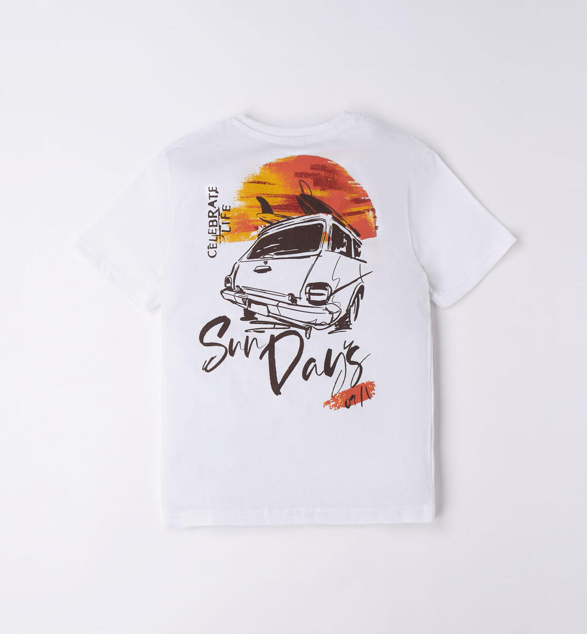 iDO coloured printed T-shirt for boys from 8 to 16 years BIANCO-0113 - 2434681000