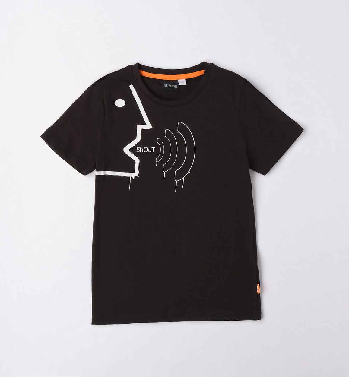 T-shirt stampa ragazzo NERO Sarabanda