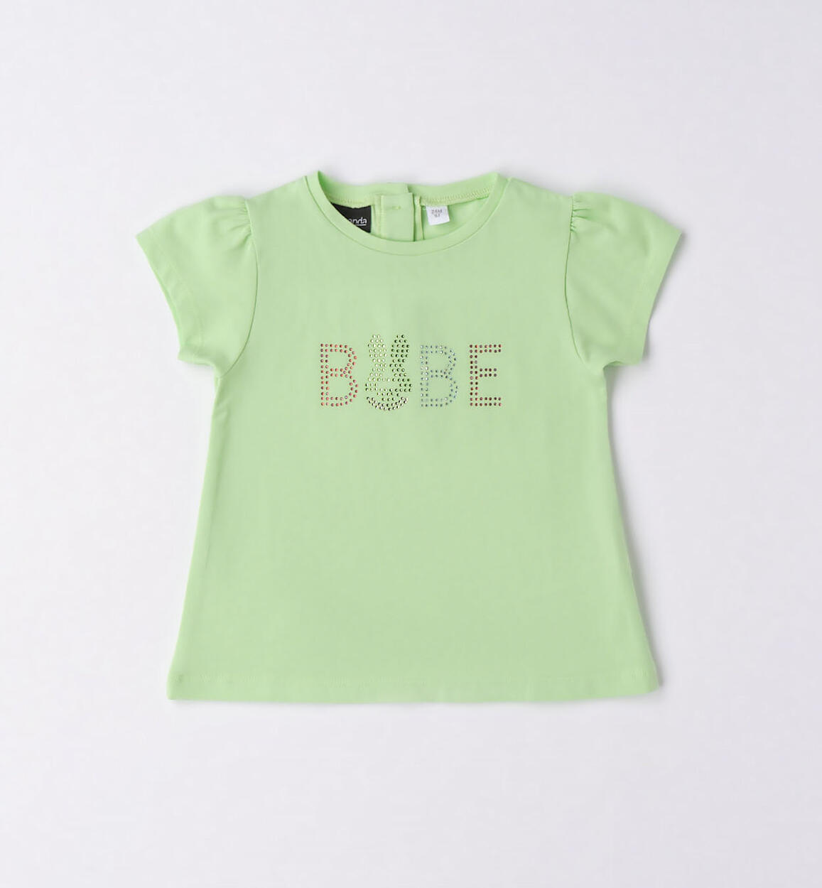 T-shirt strass colorati bambina BIANCO Sarabanda