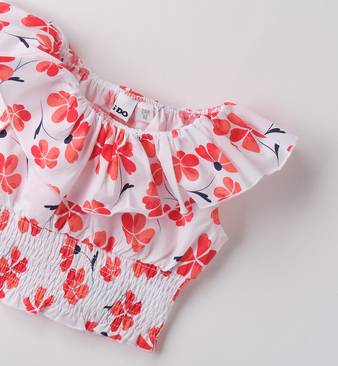 Top per bambina BIANCO-ROSSO-6BLF - 1394B48000