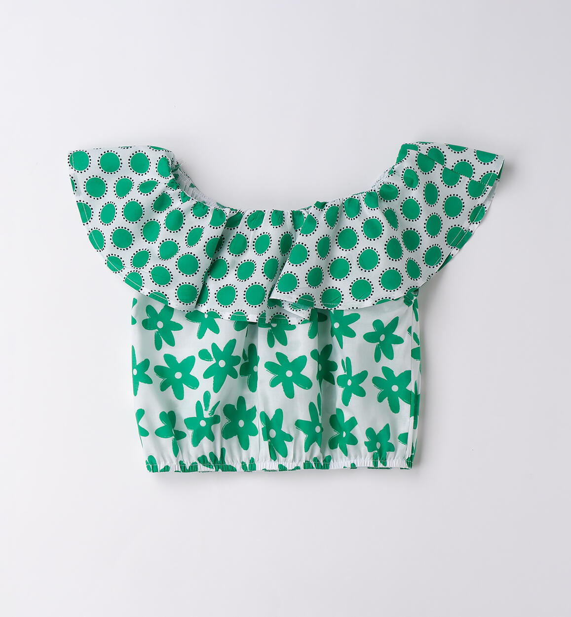 Top per ragazza BIANCO-VERDE-6BPW - 2374B83300