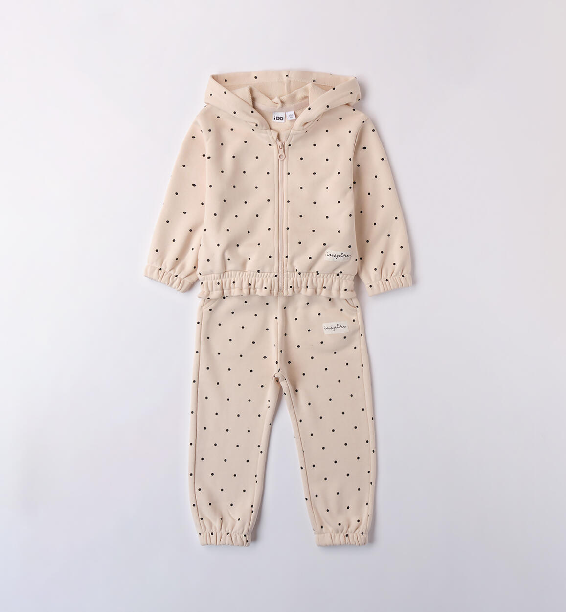 Tuta bambina a pois BEIGE iDO