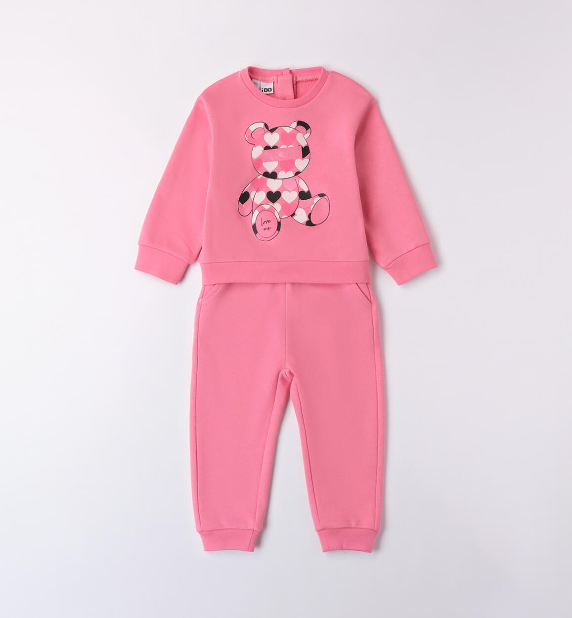 Tuta bambina con orso FUCSIA iDO