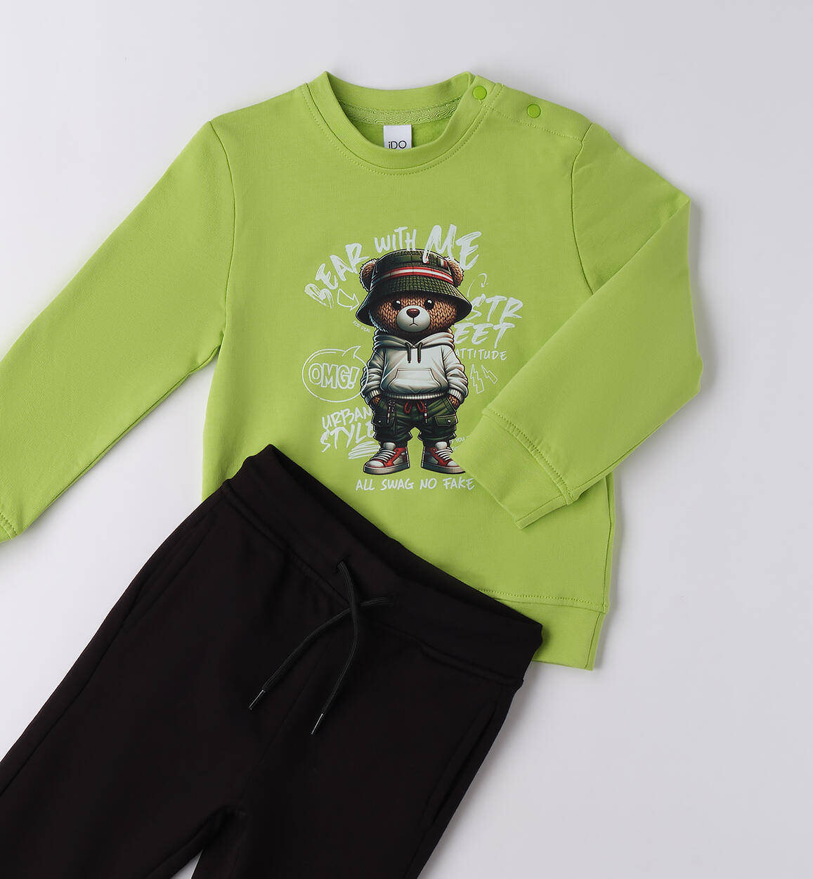 Tuta bambino 100% cotone VERDE-5266 - 1024F71600