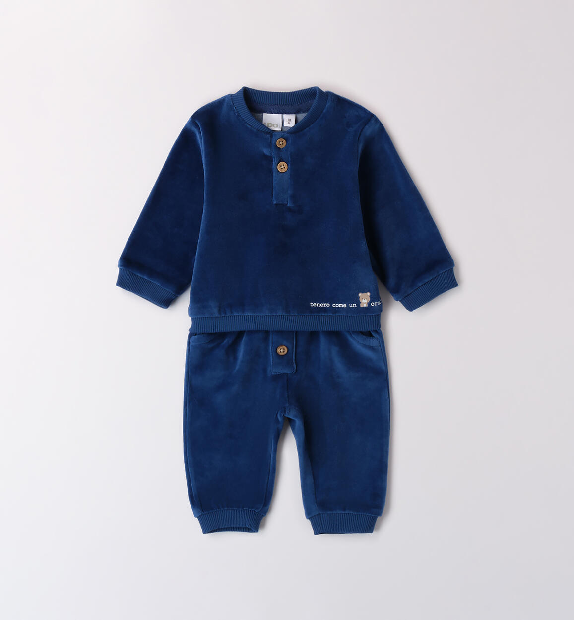 Tuta ciniglia neonato BLU iDO