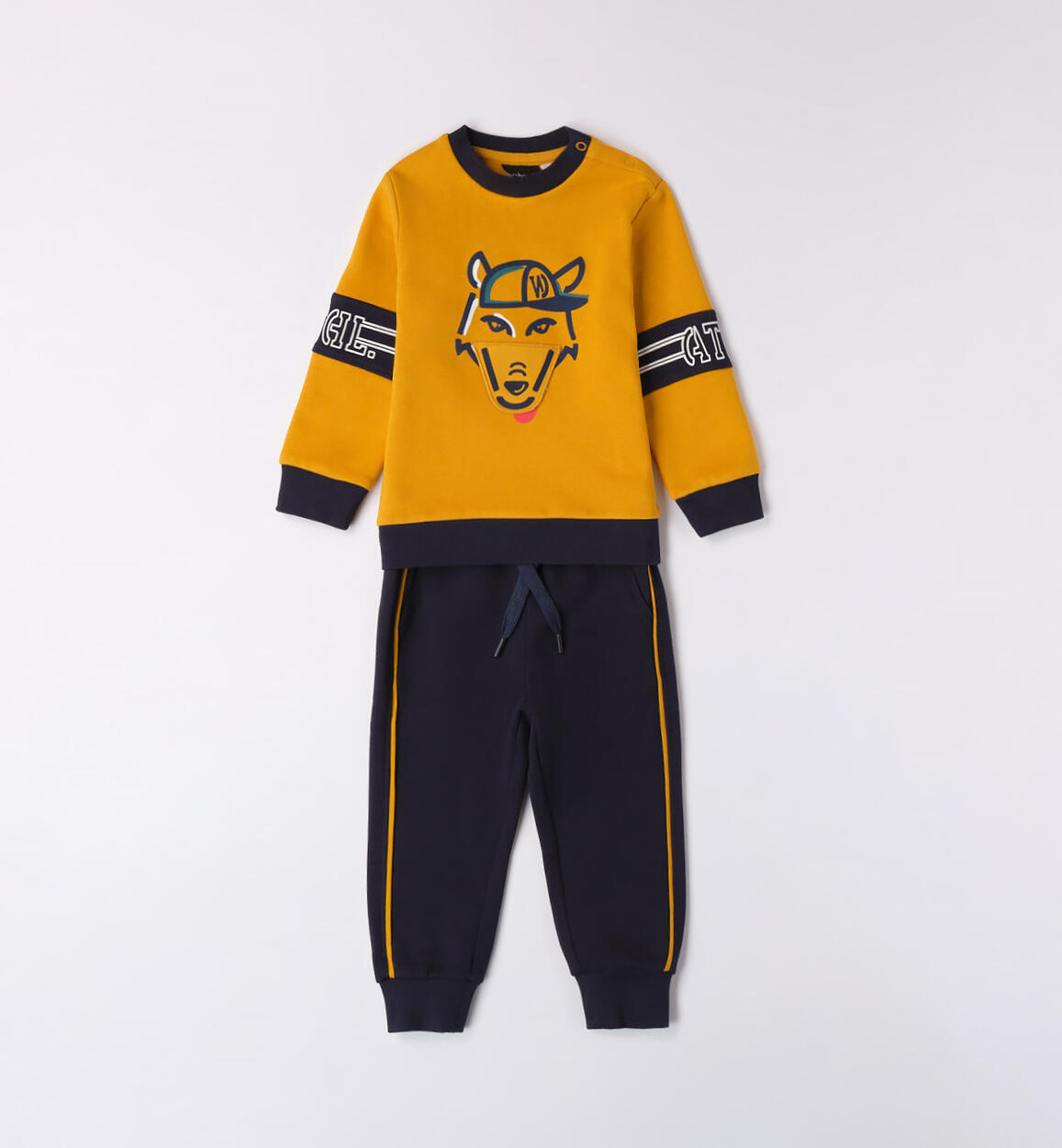 Tuta lupo per bambino GIALLO Sarabanda
