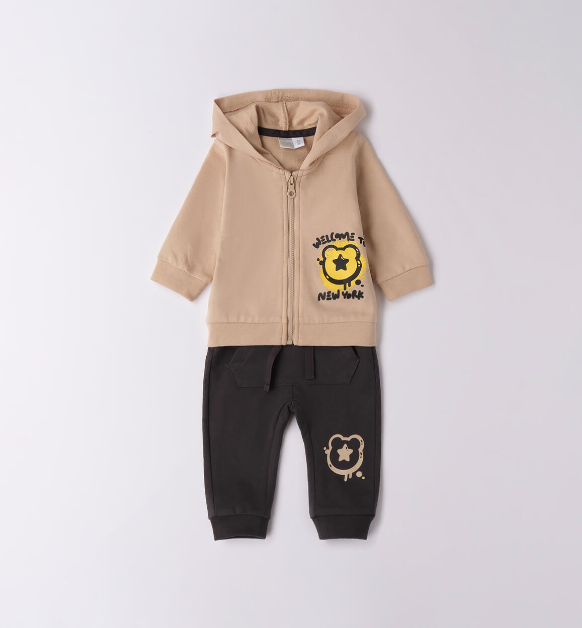 Tuta neonato iDOMini BEIGE iDO