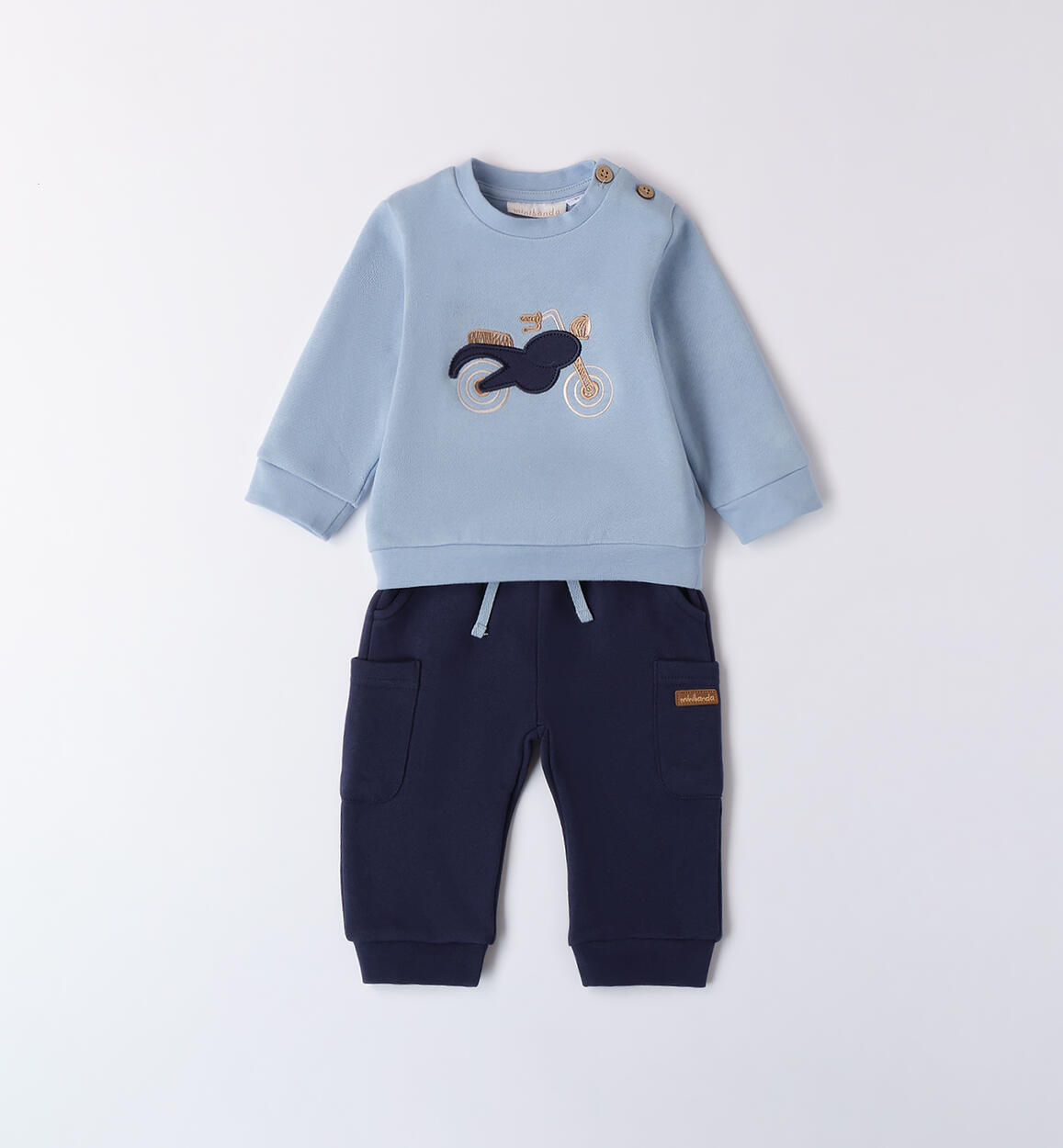 Tuta neonato sportiva AZZURRO Minibanda