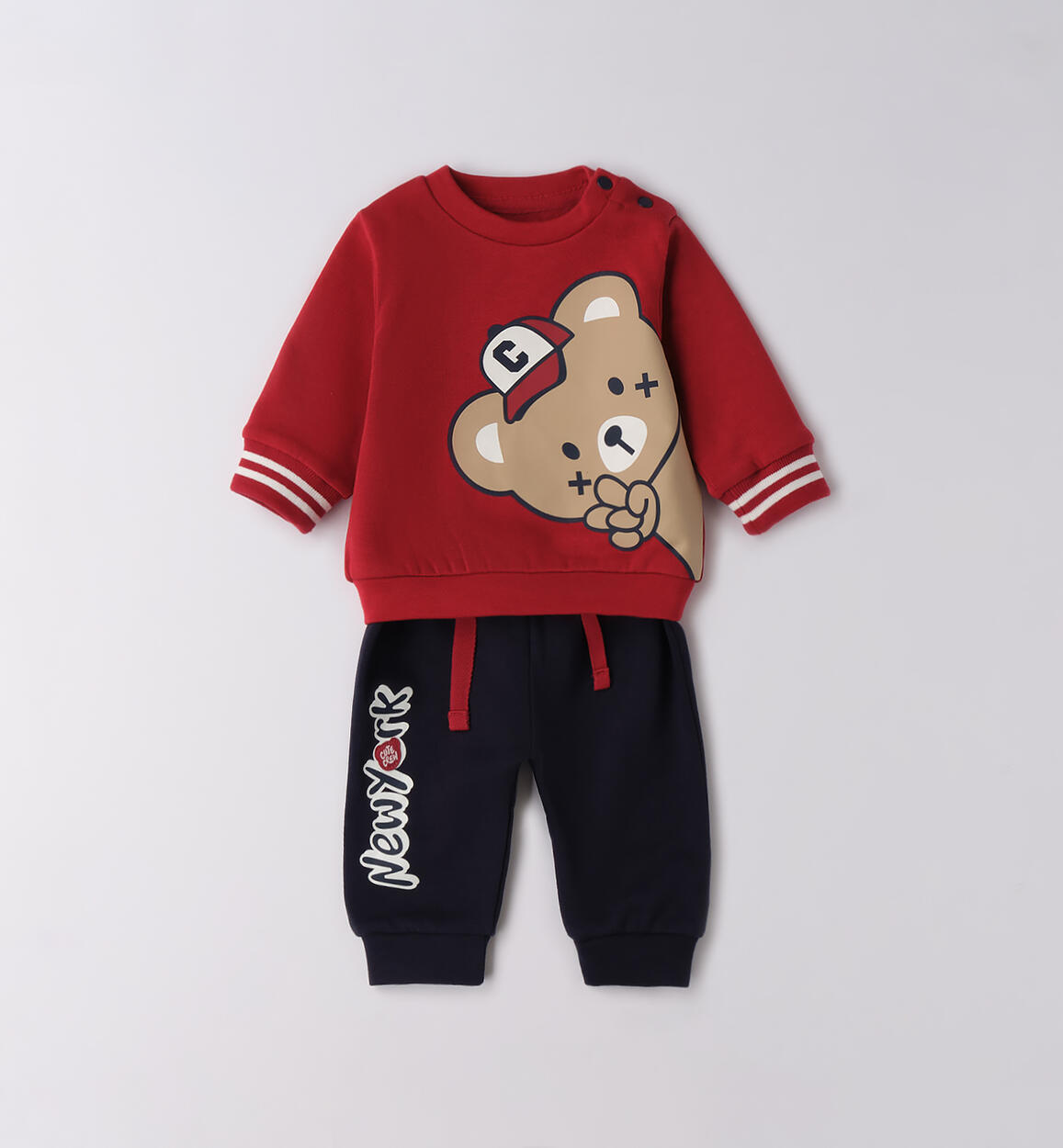 Tuta neonato sportiva ROSSO iDO