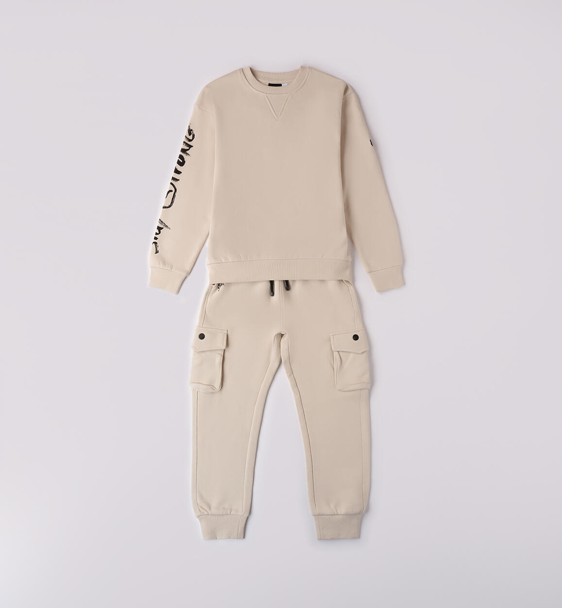 Tuta ragazzo 100% cotone BEIGE Sarabanda