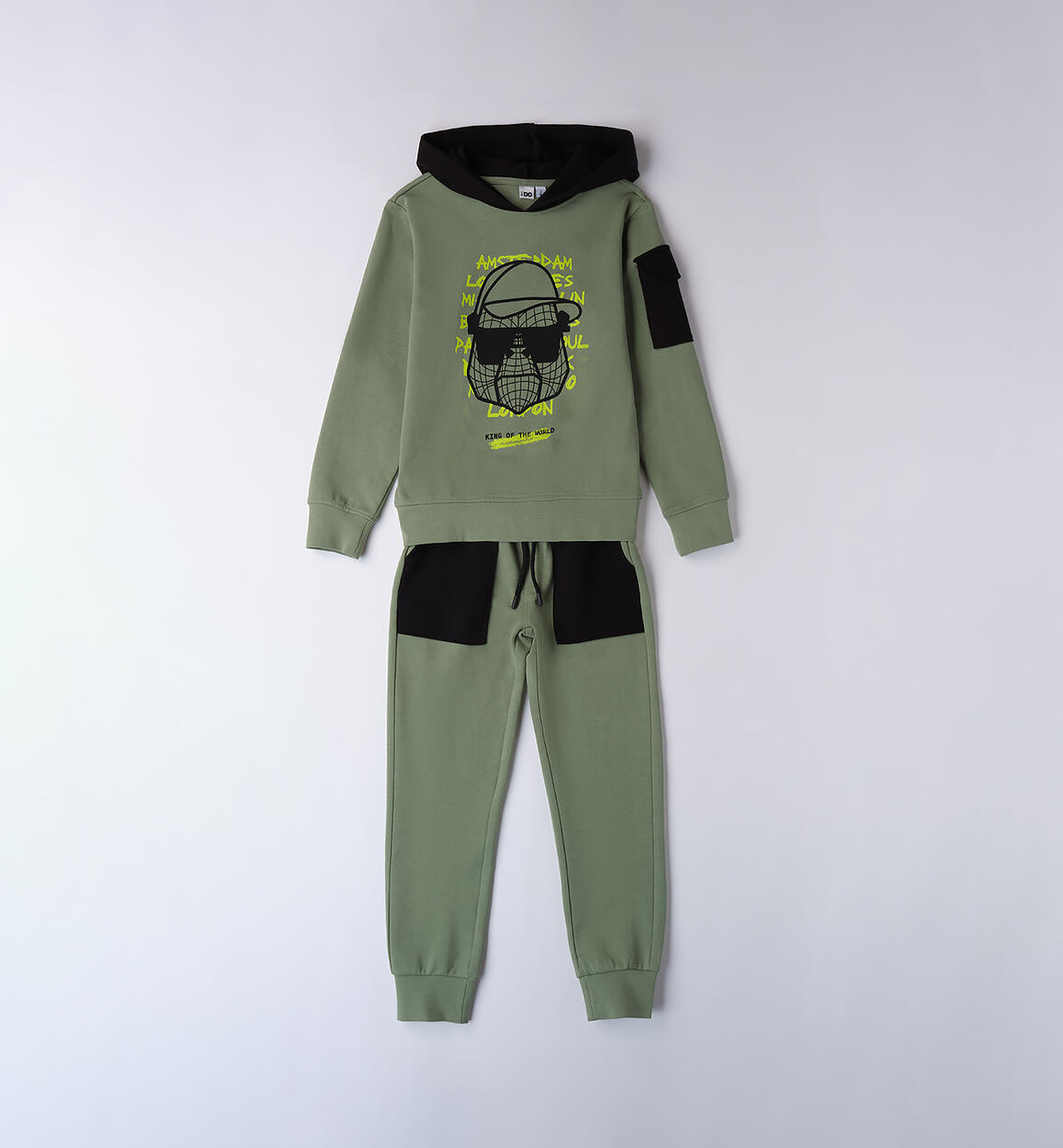 Tuta sportiva ragazzo VERDE iDO