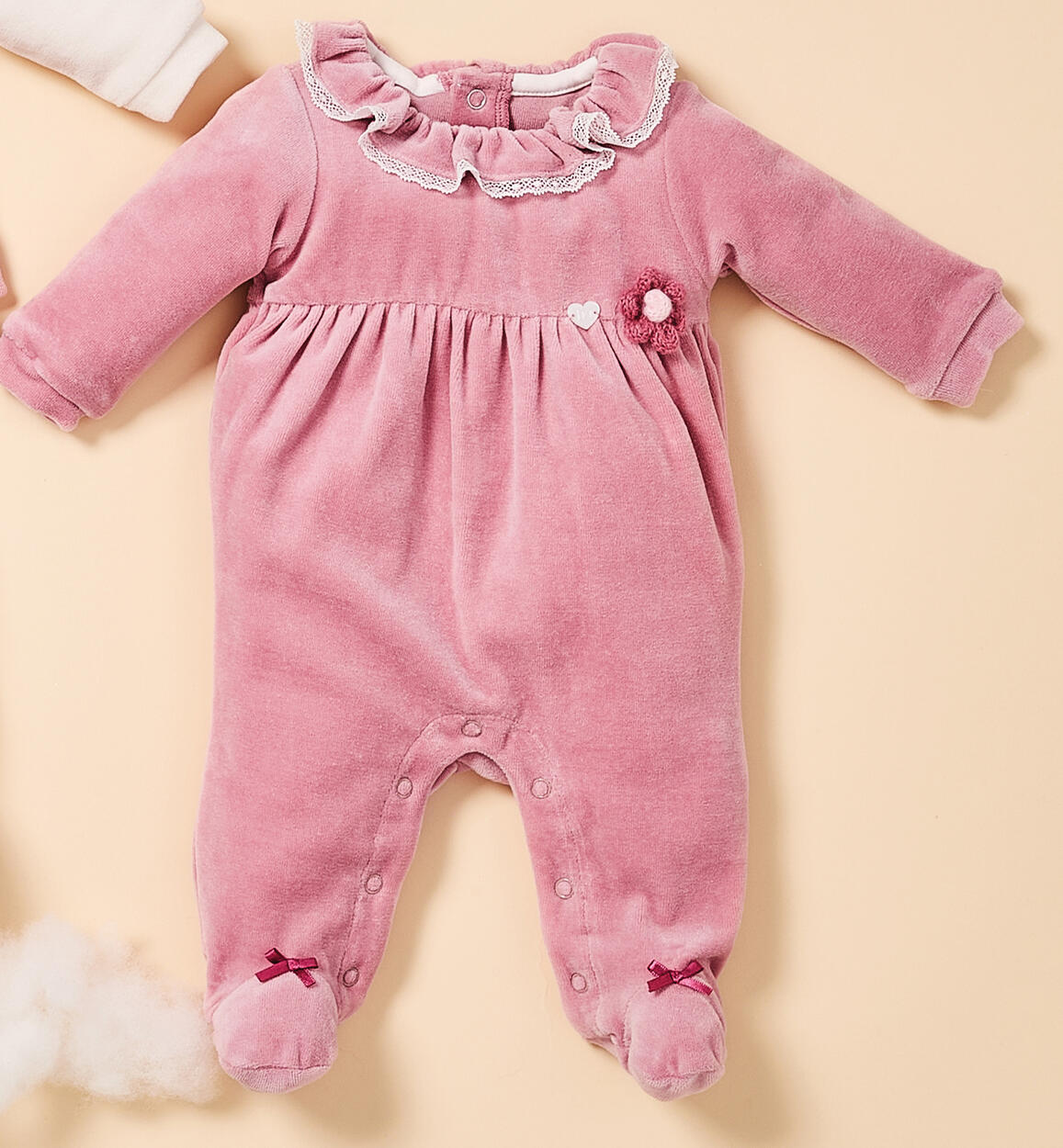 Tutina bimba in ciniglia ROSA Minibanda