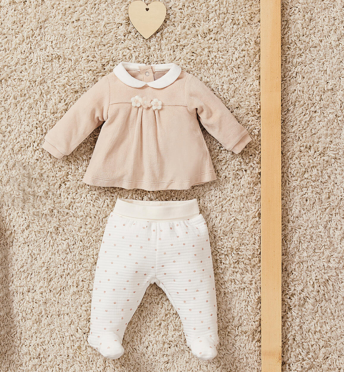 Tutina ciniglia neonata BEIGE iDO
