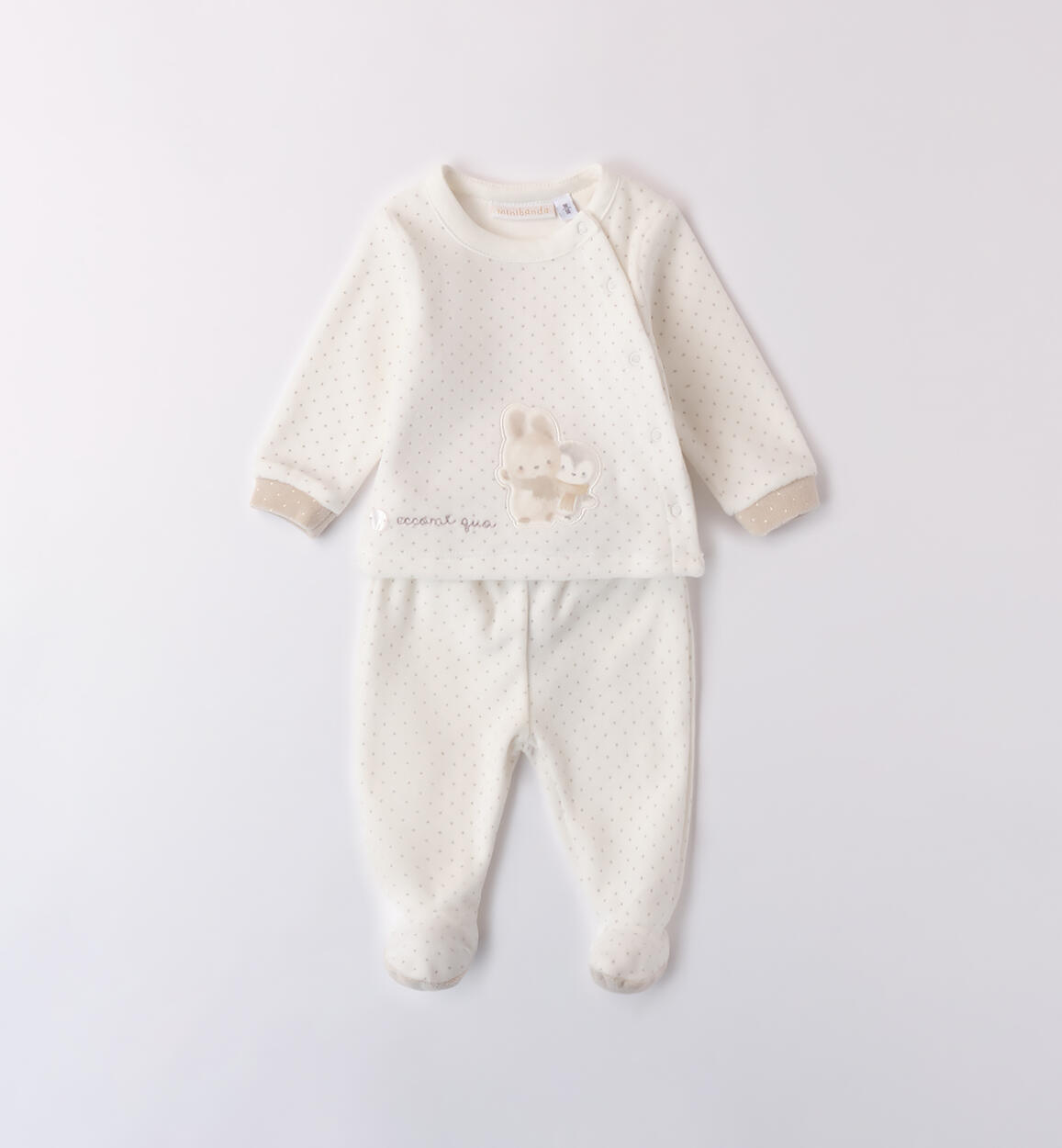 Tutina ciniglia neonato PANNA Minibanda