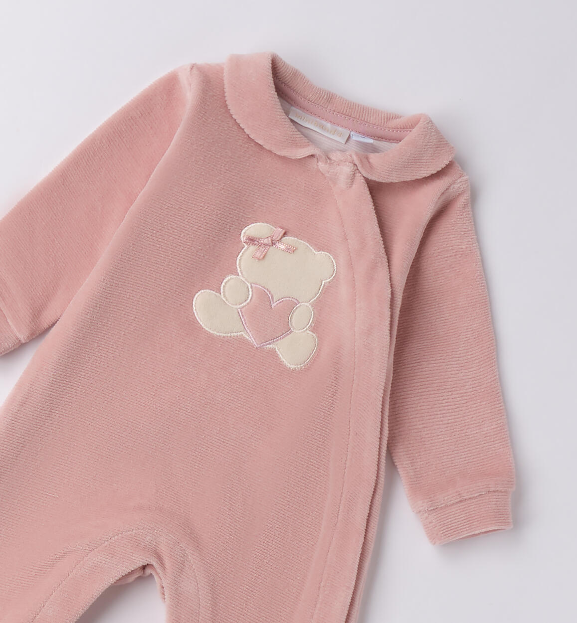 Tutina da neonata in ciniglia LIGHT PINK-2921 - 0703F75700