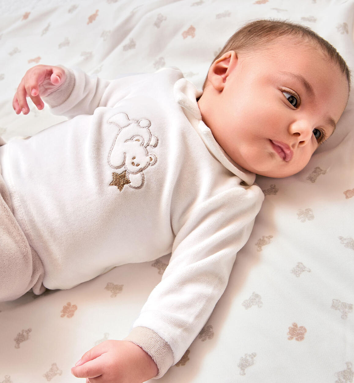 Tutina da neonato 2 pezzi PANNA Minibanda