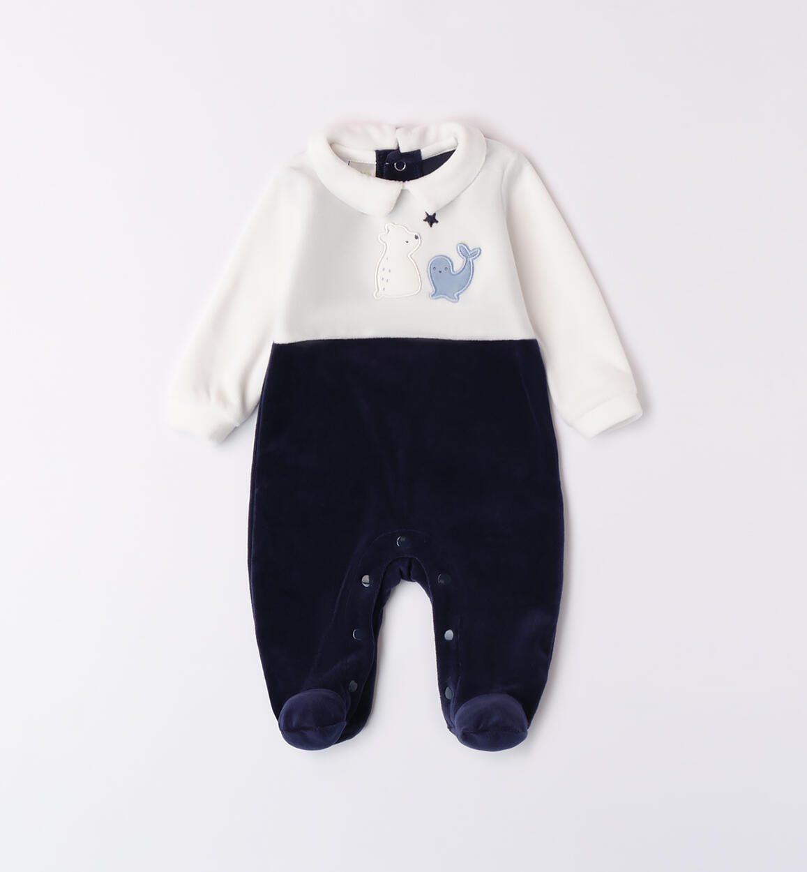 Tutina di ciniglia neonato BLU iDO