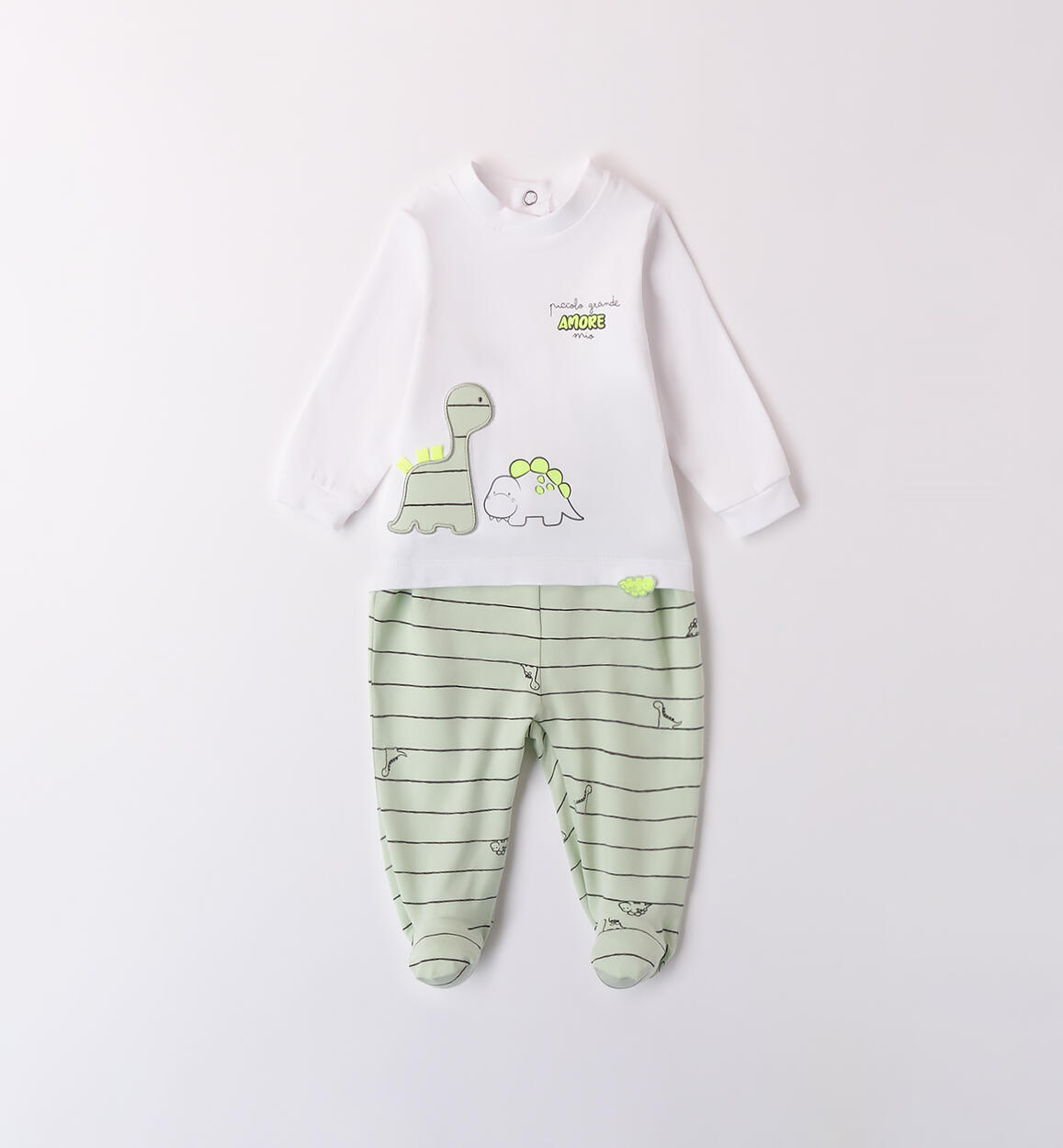 Tutina due pezzi neonato BIANCO iDO