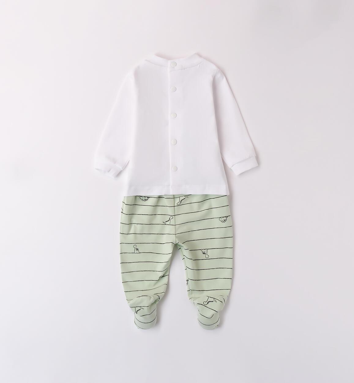 Tutina due pezzi neonato BIANCO-0113 - 0024B00200