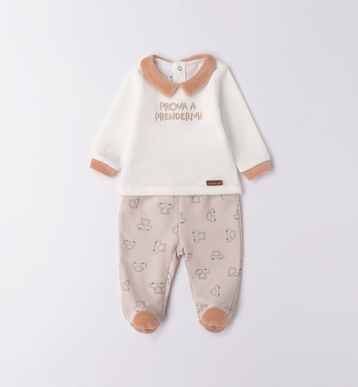 Tutina due pezzi neonato PANNA Minibanda