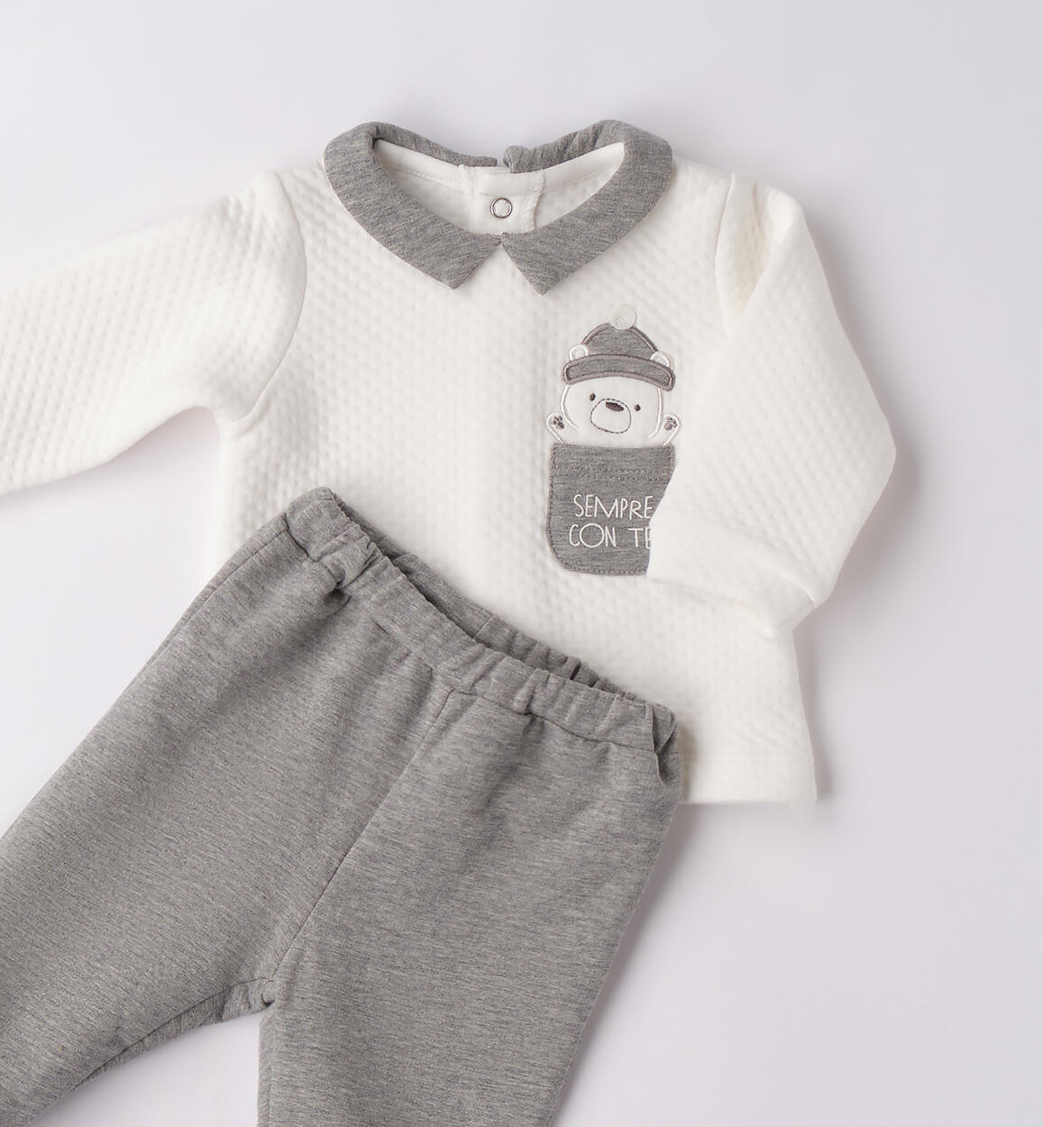 Tutina due pezzi neonato PANNA-0112 - 0024F00200
