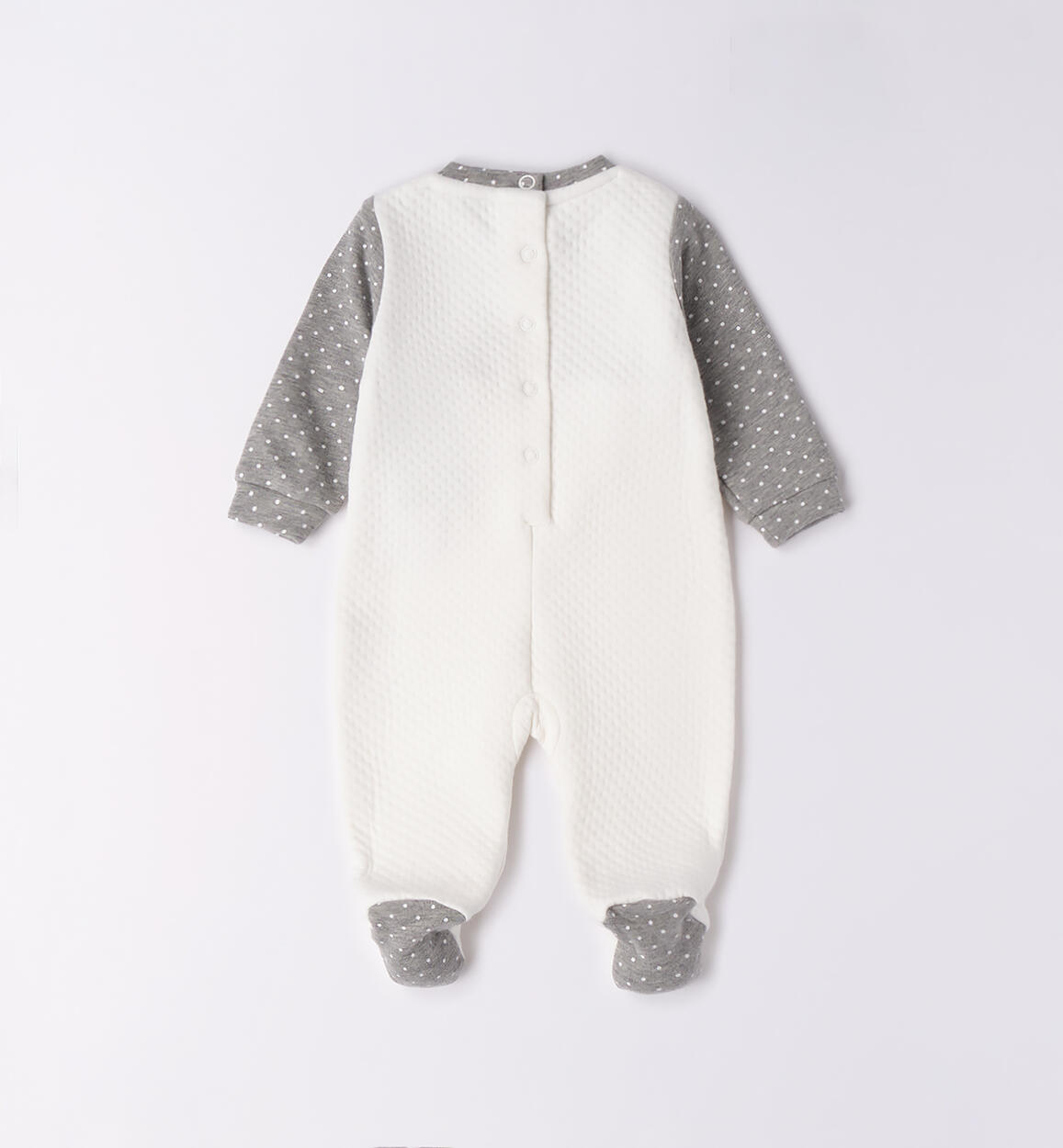 Tutina iDO neonata GRIGIO MELANGE-PANNA-6BSS - 0704F18500