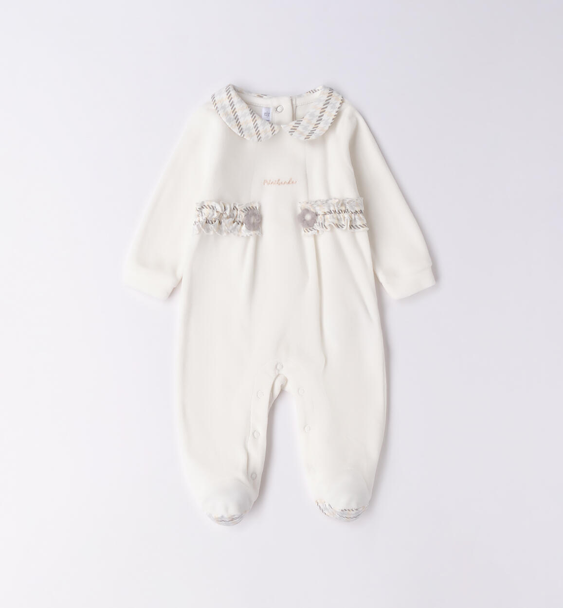 Tutina in ciniglia per neonata PANNA Minibanda
