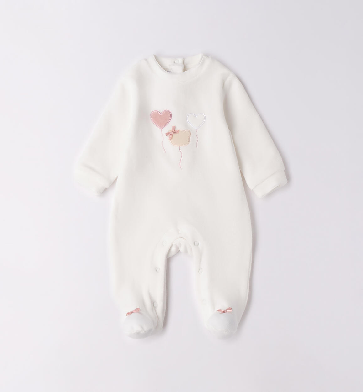 Tutina in ciniglia per neonata PANNA Minibanda