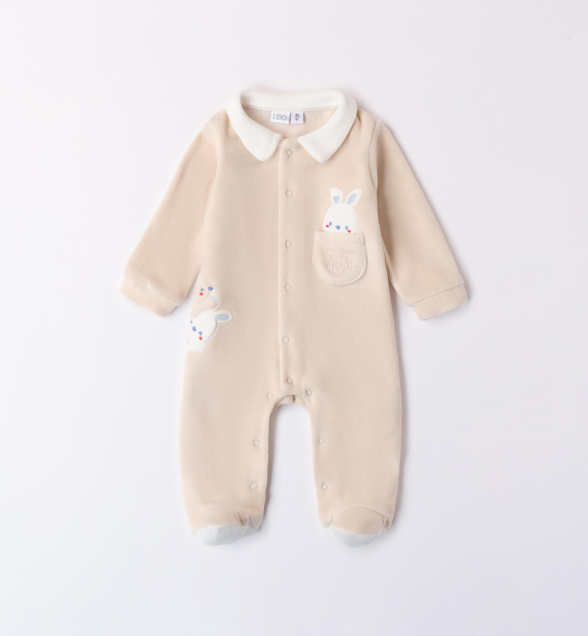 Tutina in ciniglia per neonato BEIGE iDO