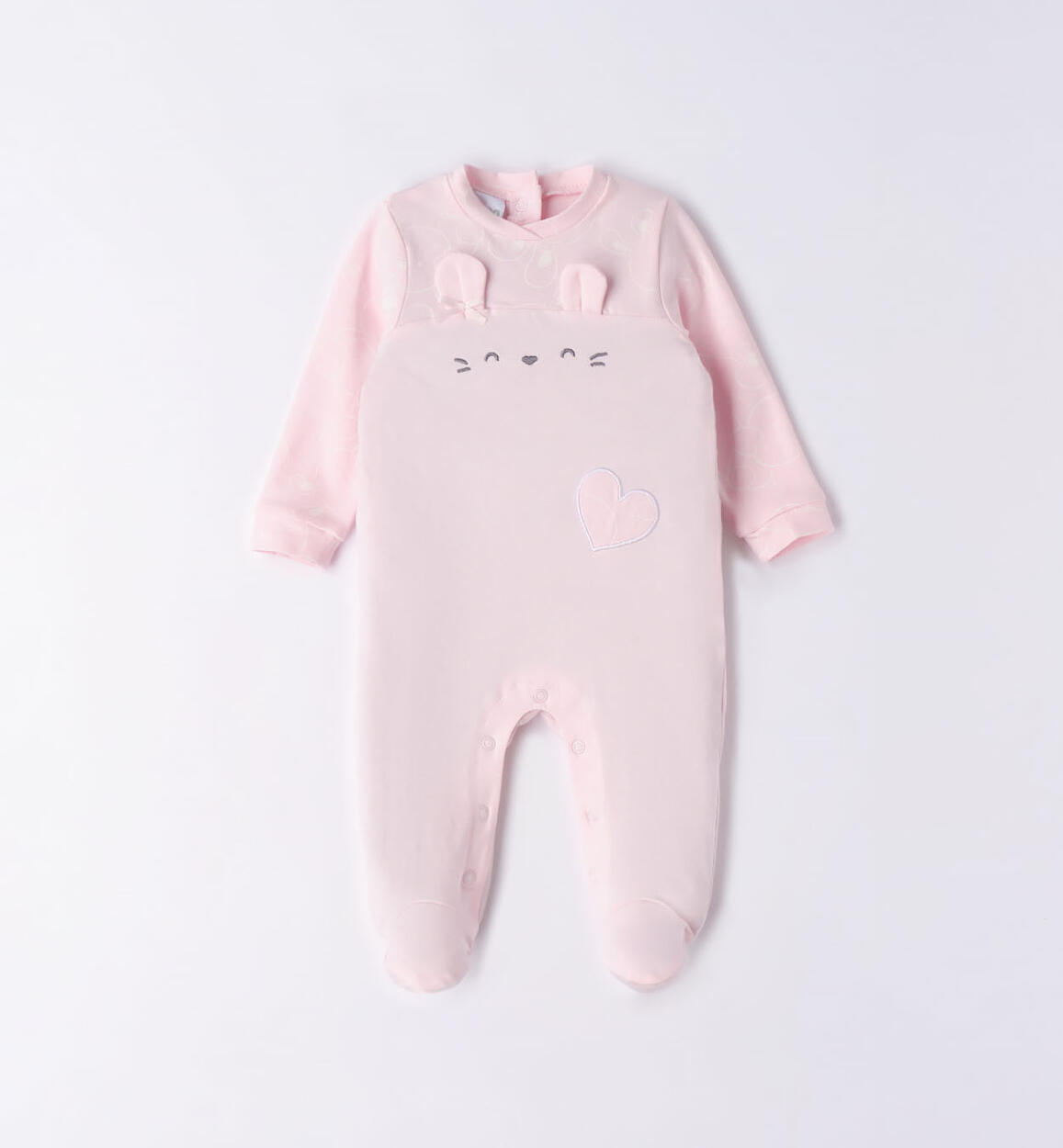 Tutina intera neonata coniglietto ROSA iDO