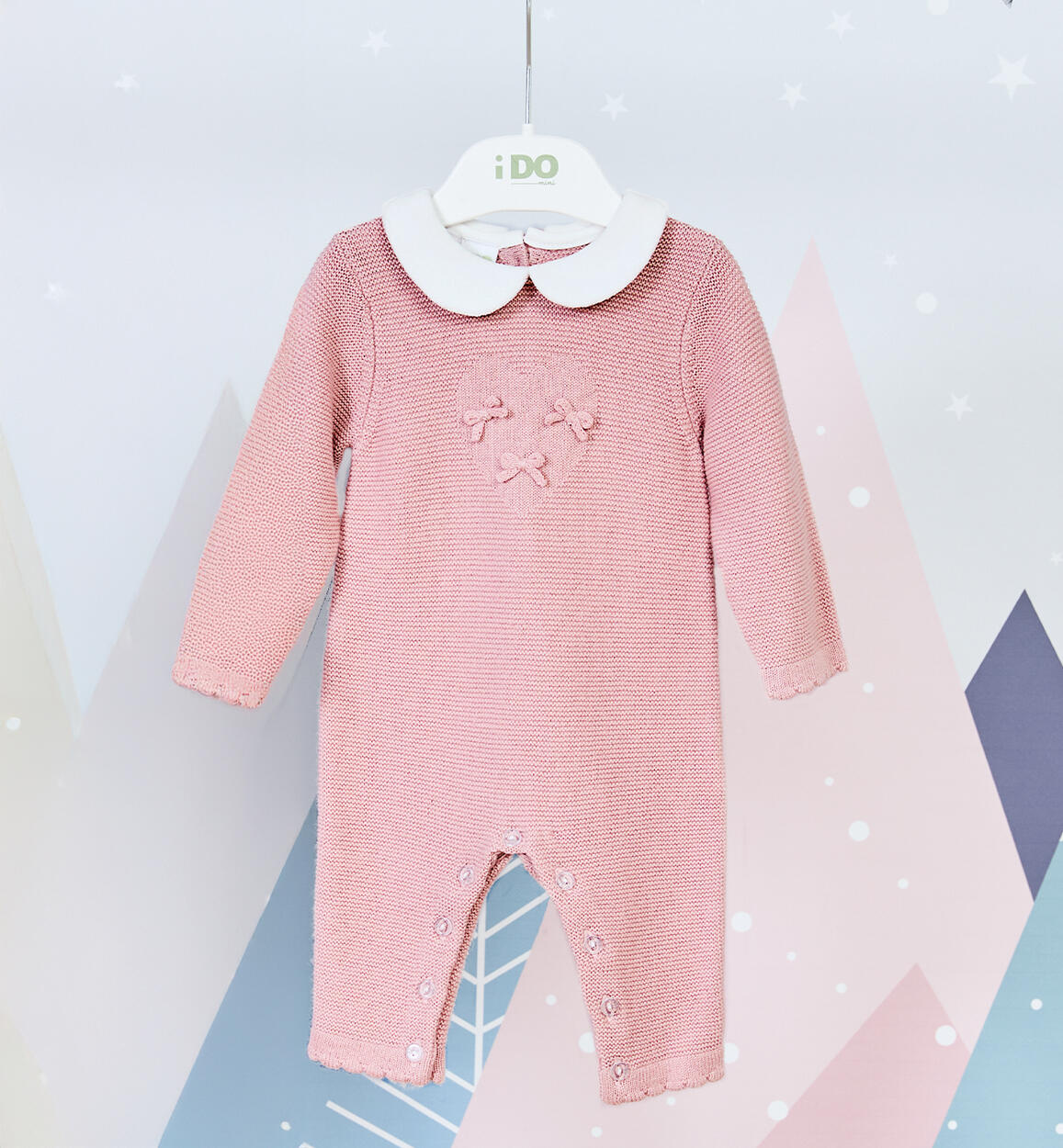 Tutina neonata 100% cotone ROSA iDO