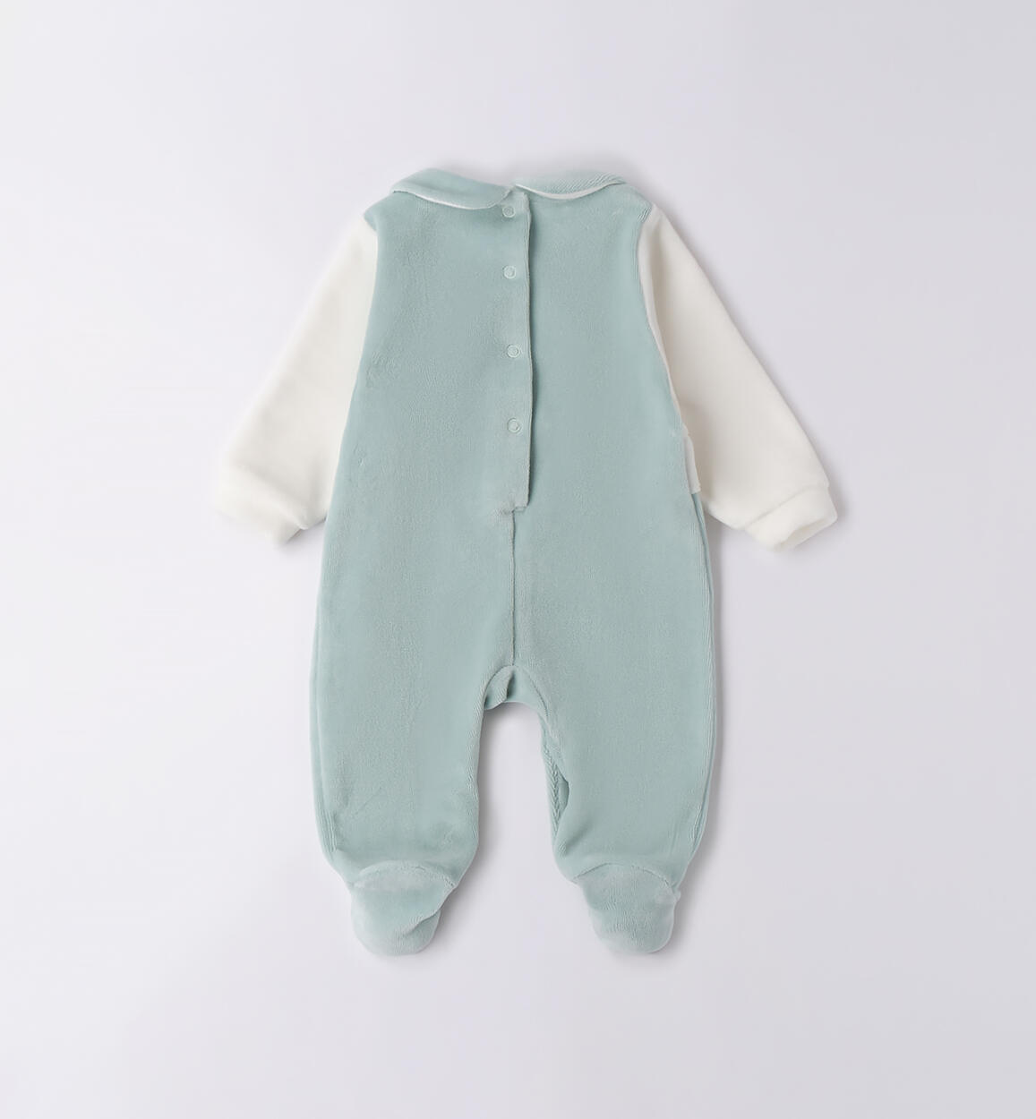Tutina neonata ciniglia VERDE CHIARO-4221 - 0704F18800