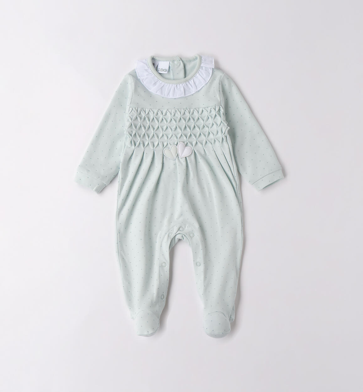 Tutina neonata cotone VERDE-VERDE-6BFE - 0704B08700