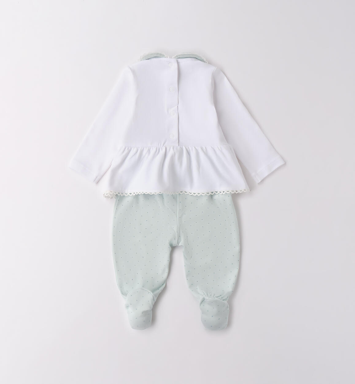 Tutina neonata due pezzi VERDE-VERDE-6BFE - 0044B07800