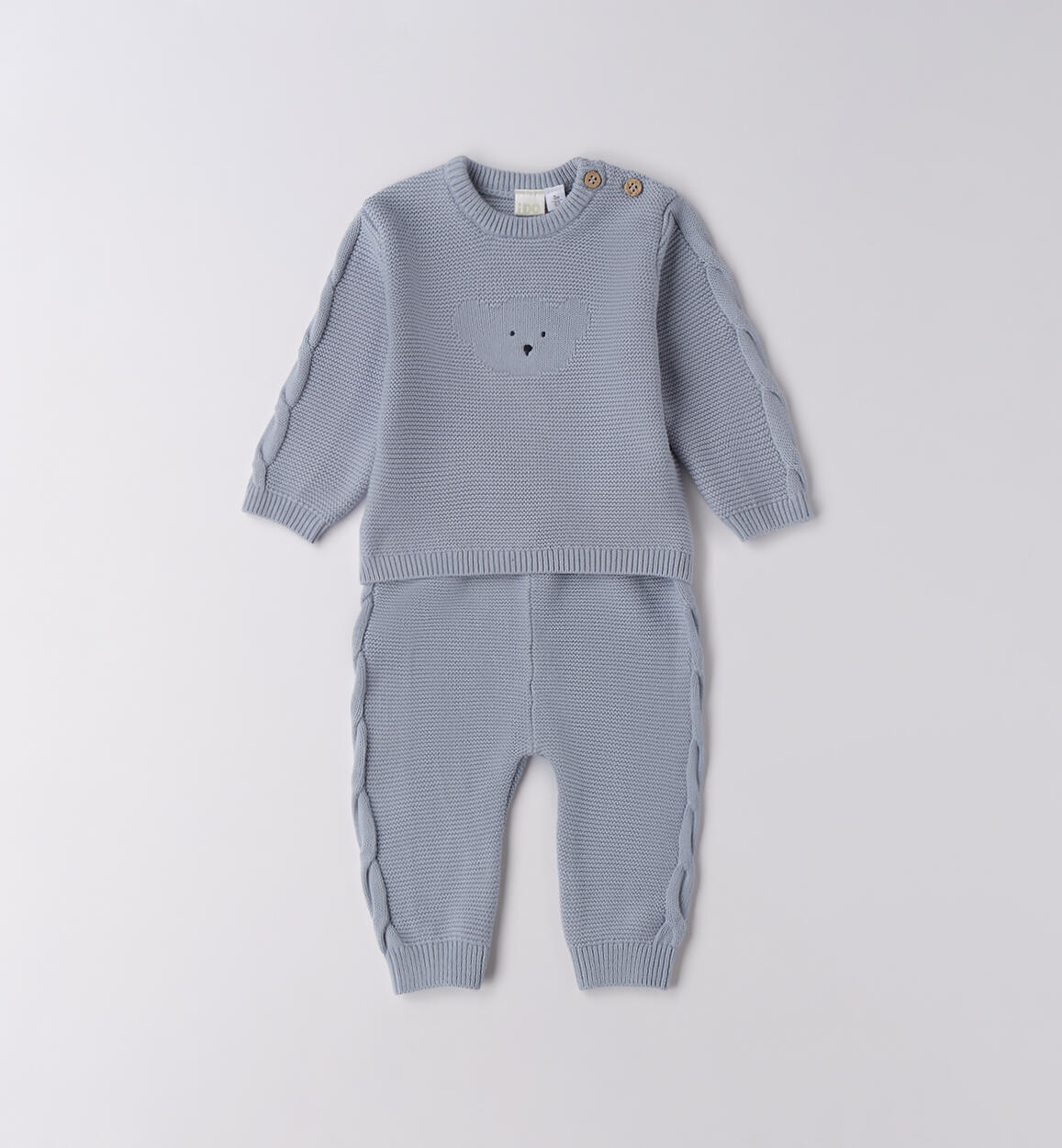 Tutina neonato 100% cotone  AZZURRO iDO