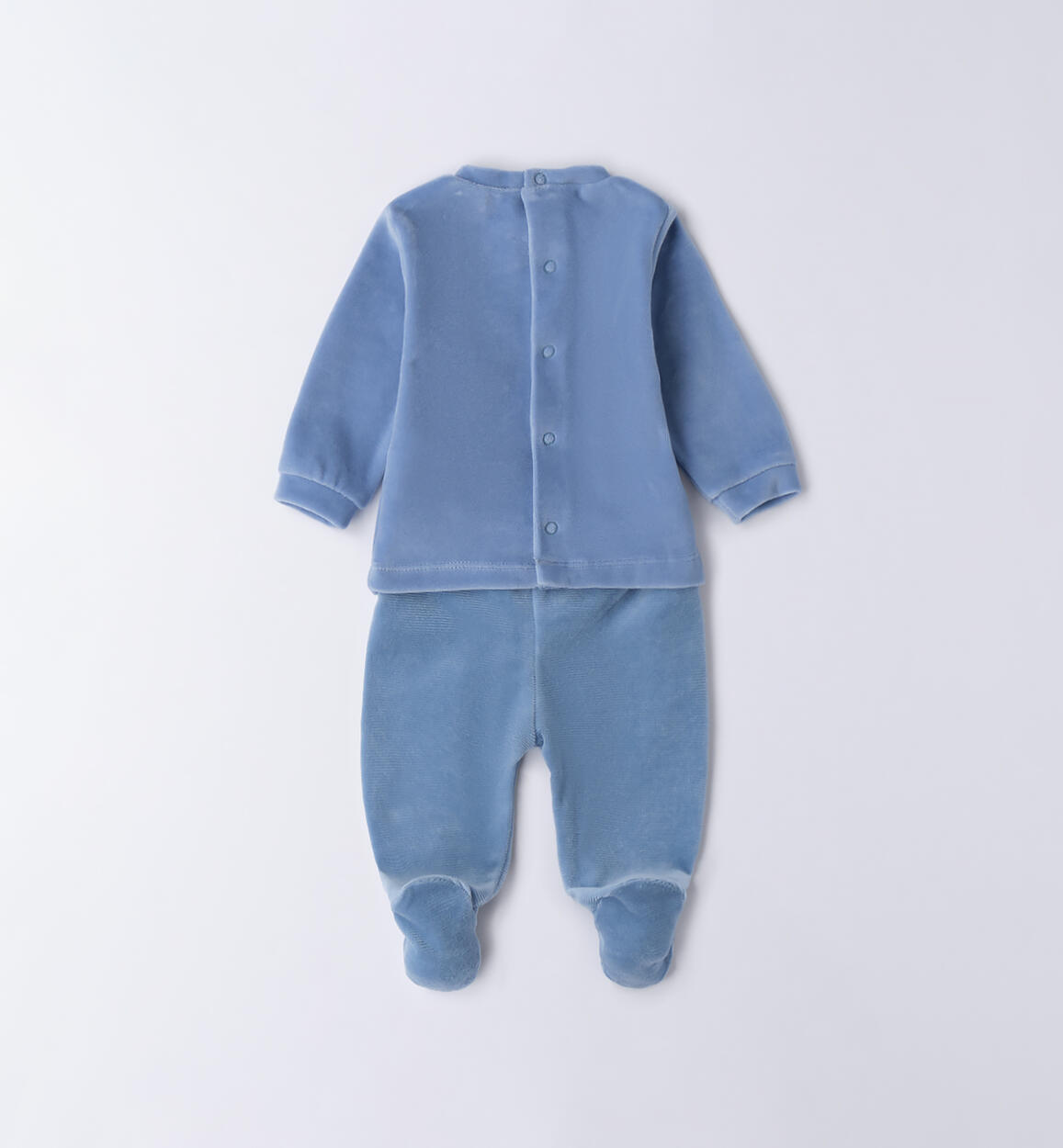 Tutina neonato ciniglia AZZURRO-3814 - 0024F00100