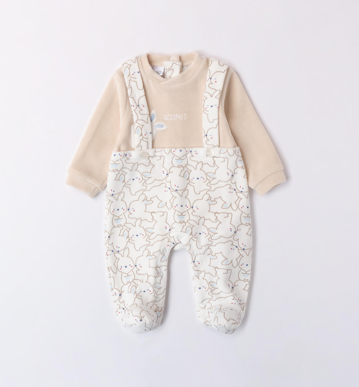 Tutina neonato ciniglia BEIGE iDO