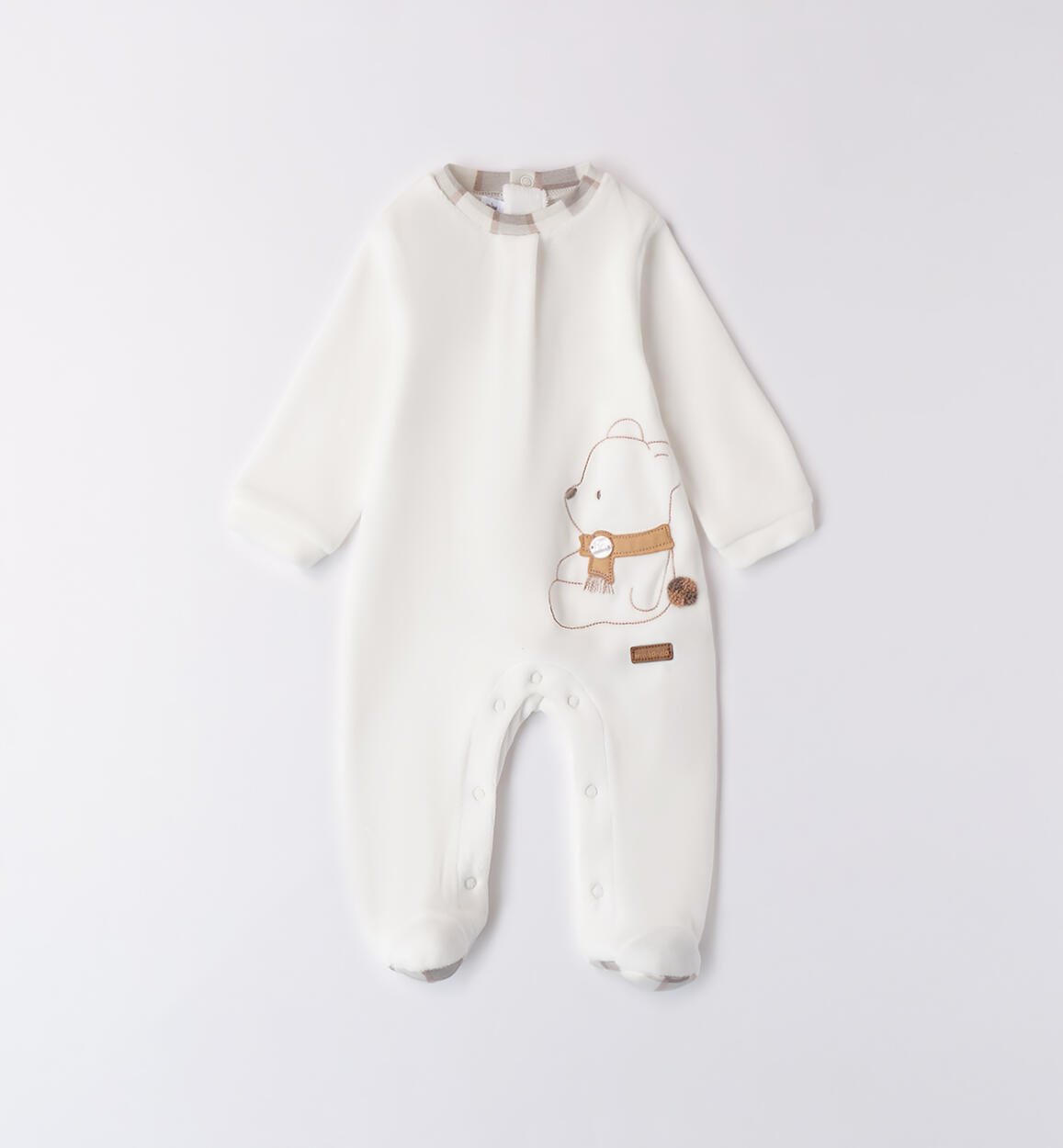 Tutina neonato con piedi PANNA Minibanda