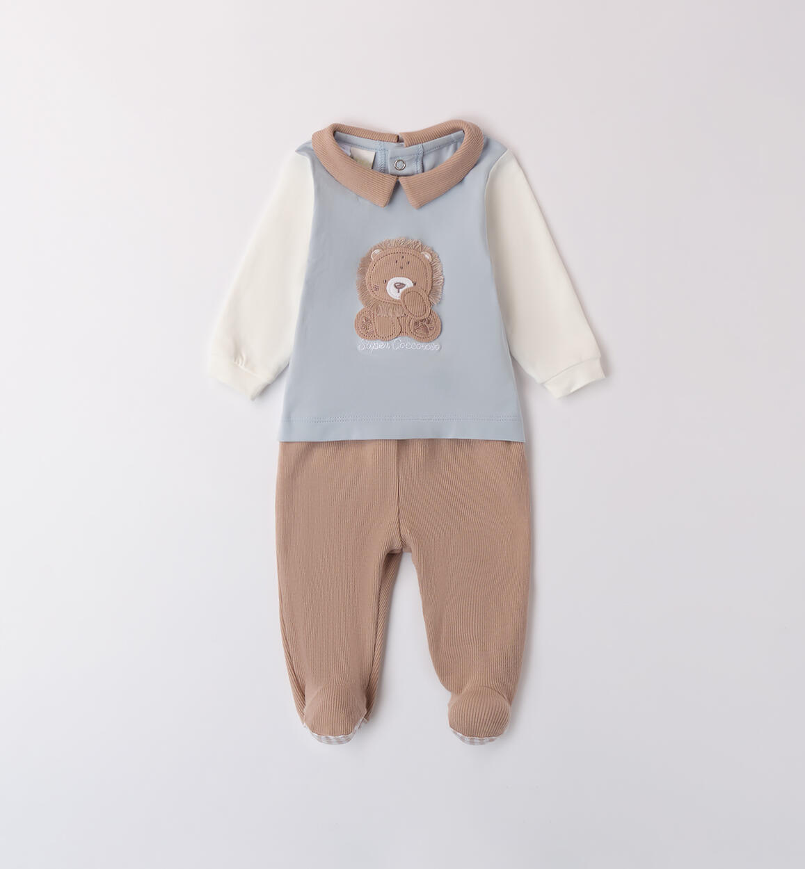 Tutina neonato due pezzi BLU iDO