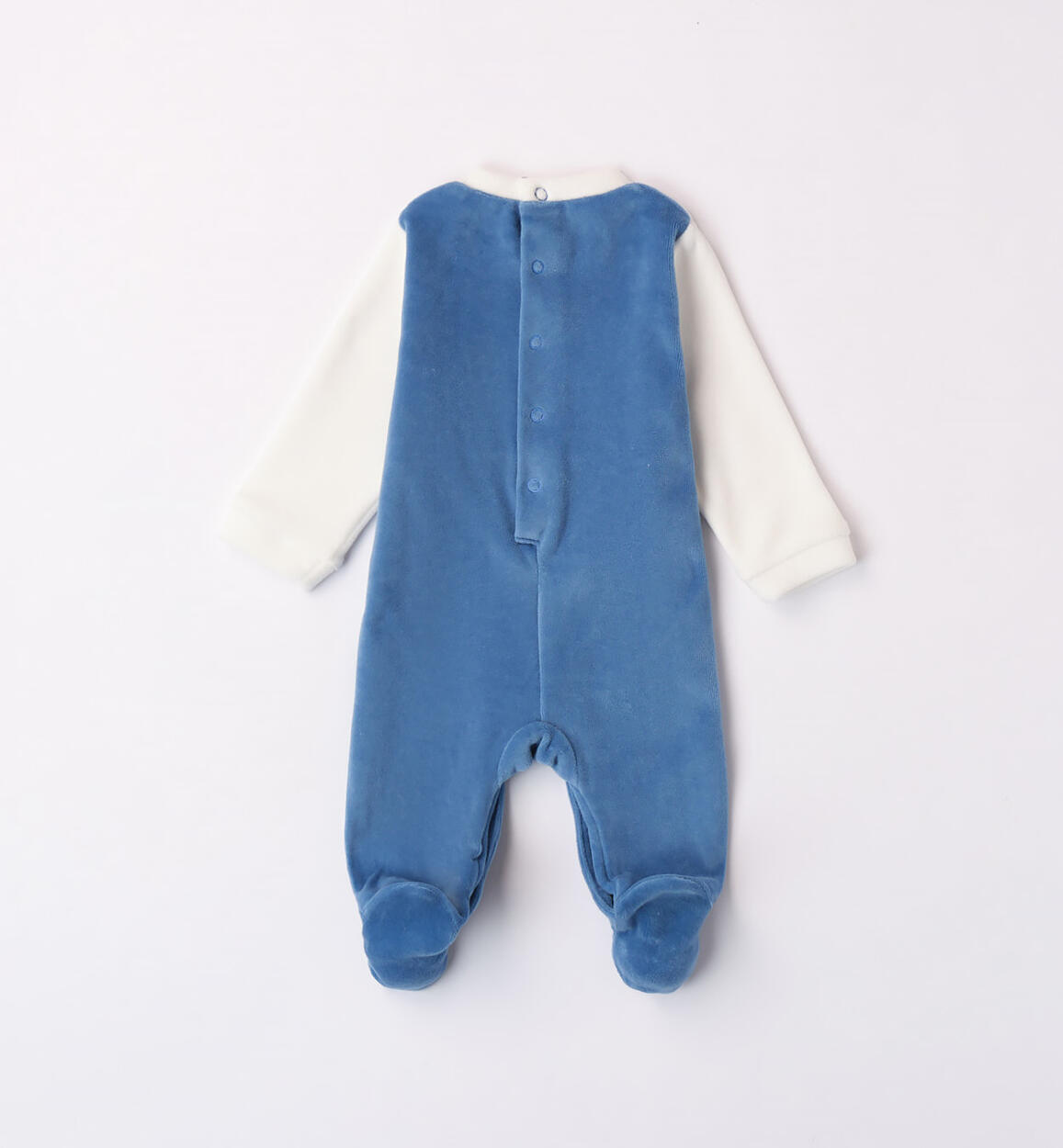 Tutina neonato in ciniglia bicolor AVION-3716