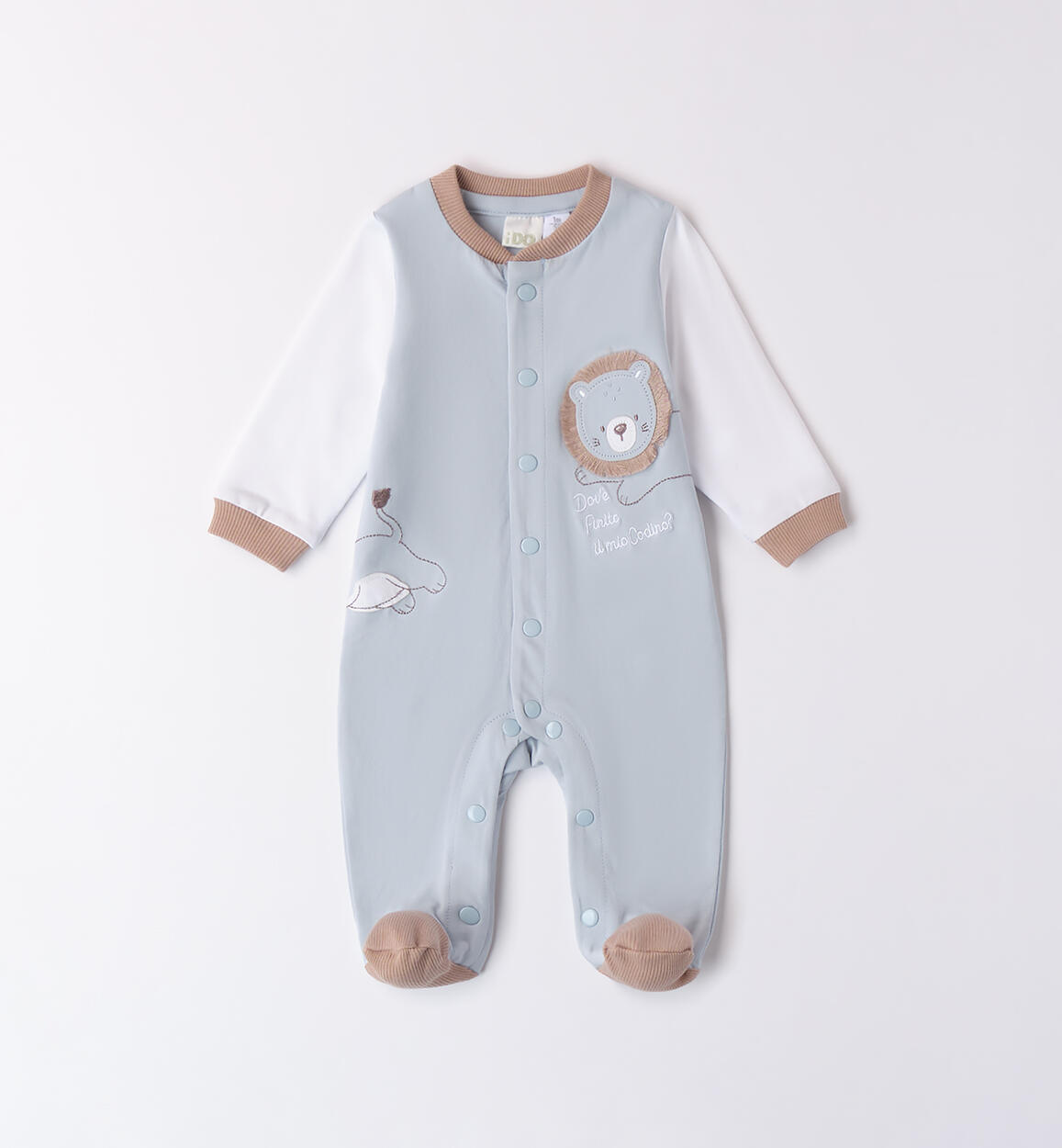 Tutina neonato in cotone BLU iDO