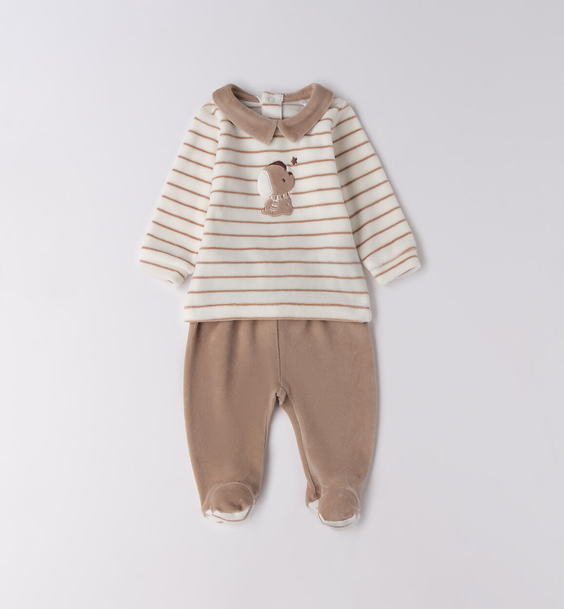 Tutina neonato in cotone MARRONE iDO