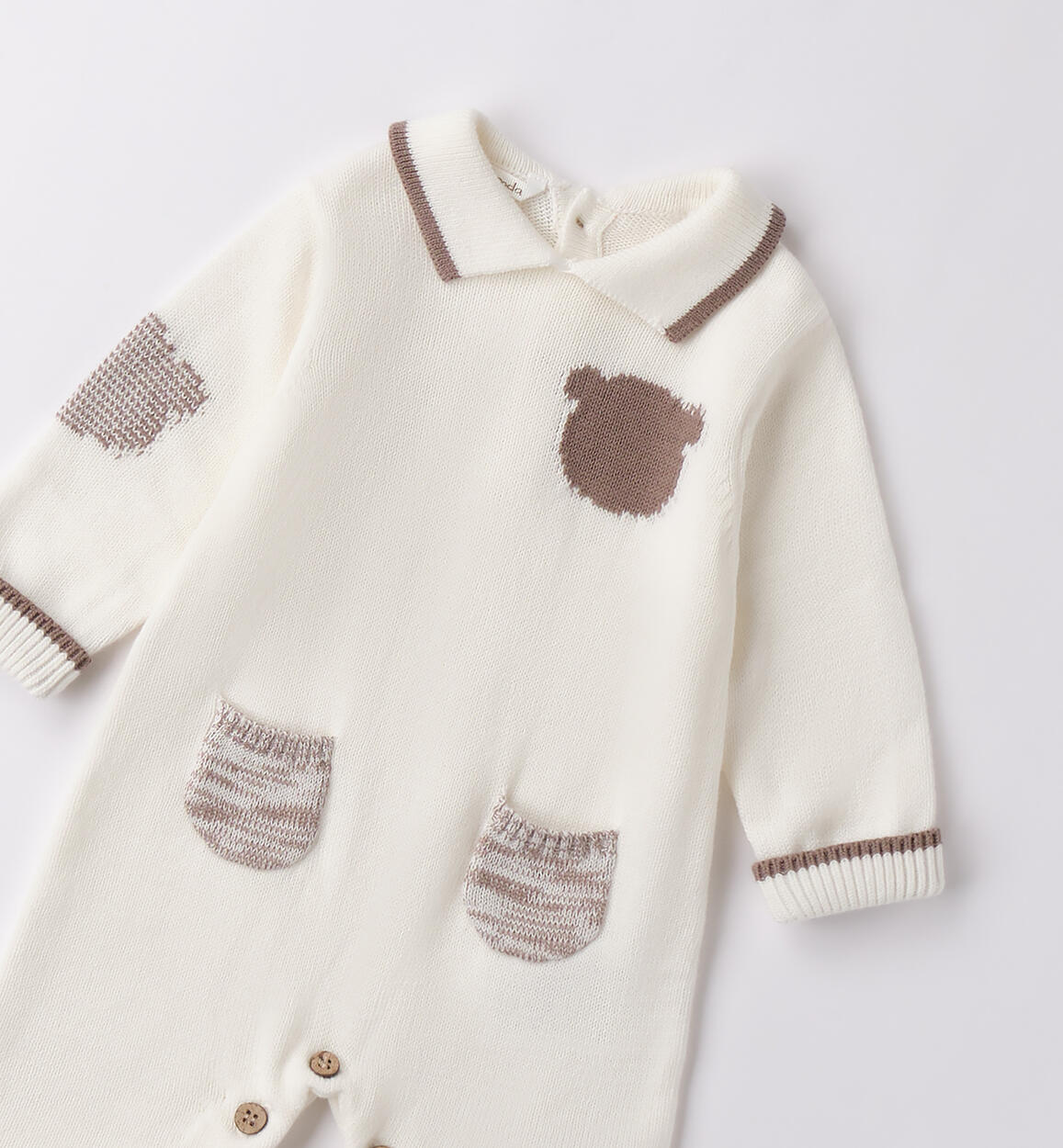 Tutina neonato in tricot PANNA-0112 - 0283B66700