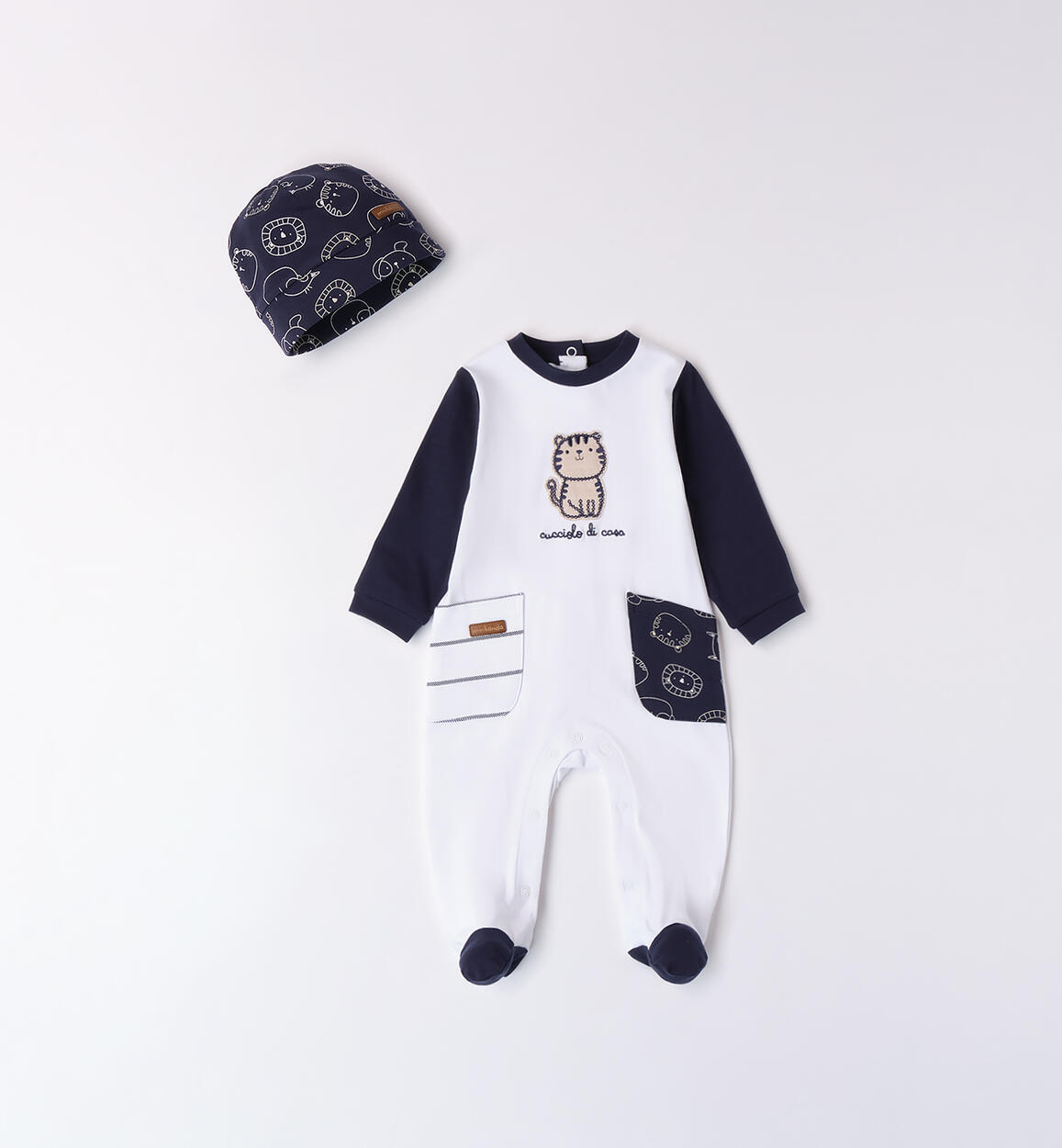 Tutina neonato Minibanda BIANCO Minibanda