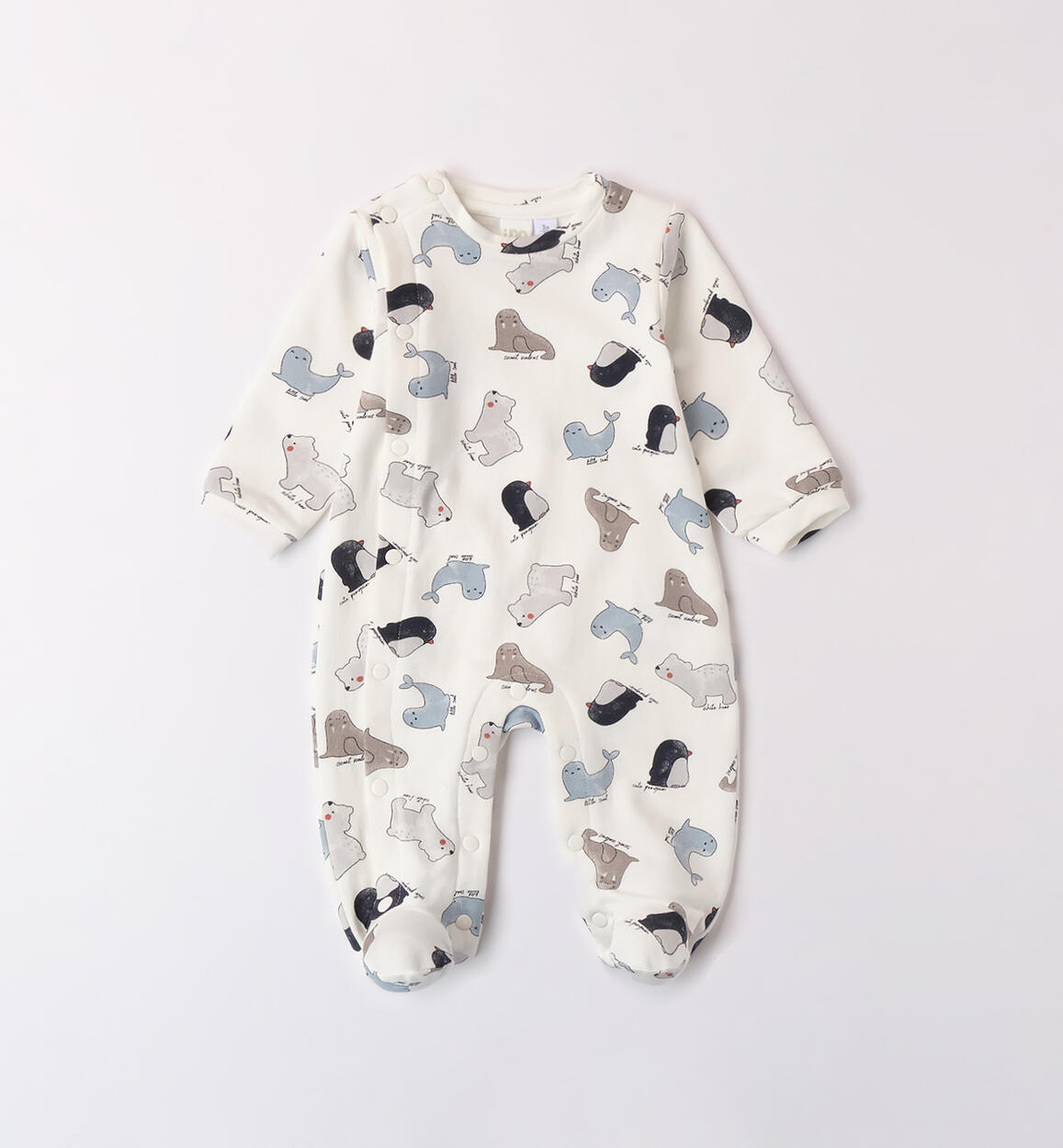 Tutina neonato stampa allover PANNA iDO