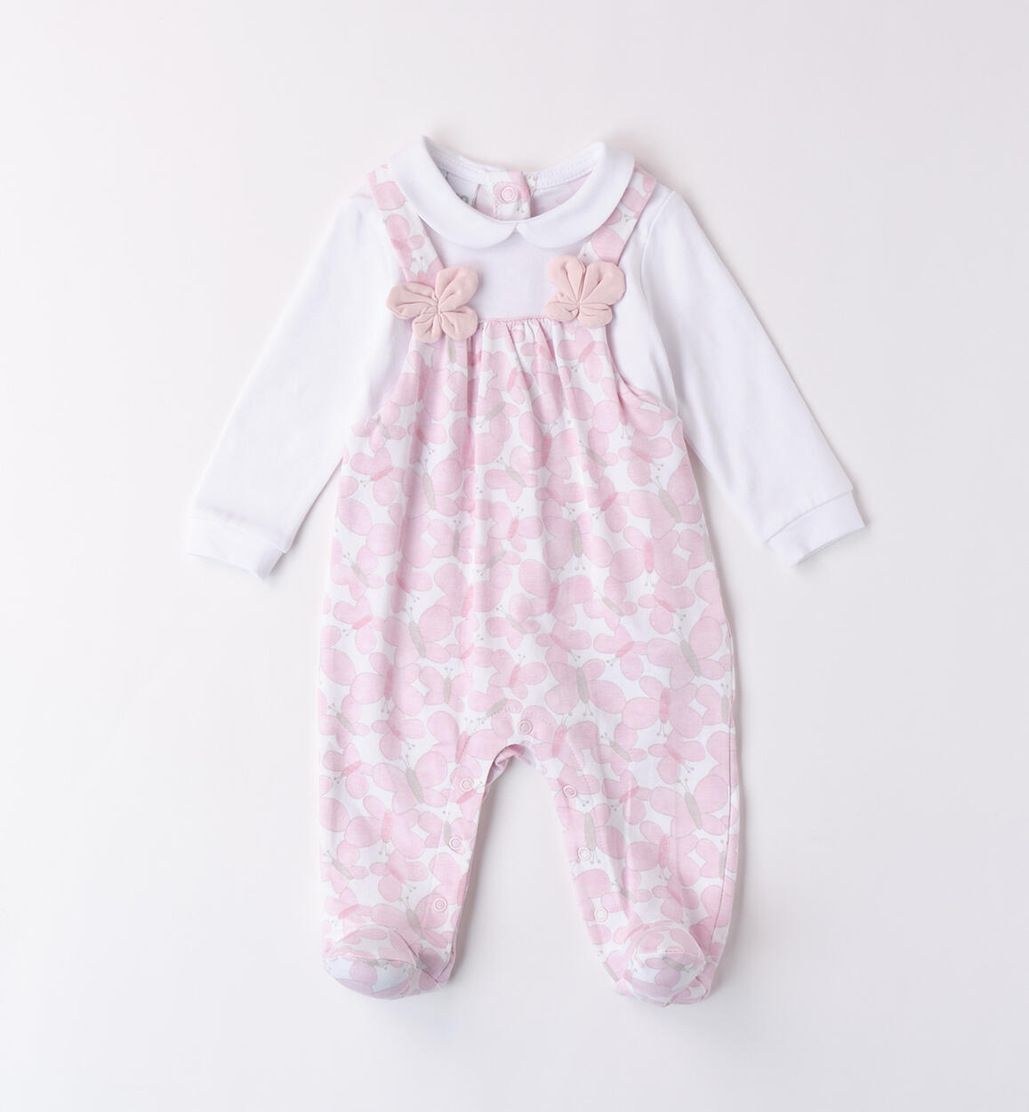 Tutina per neonata BIANCO-ROSA-6BFF - 0704B08200