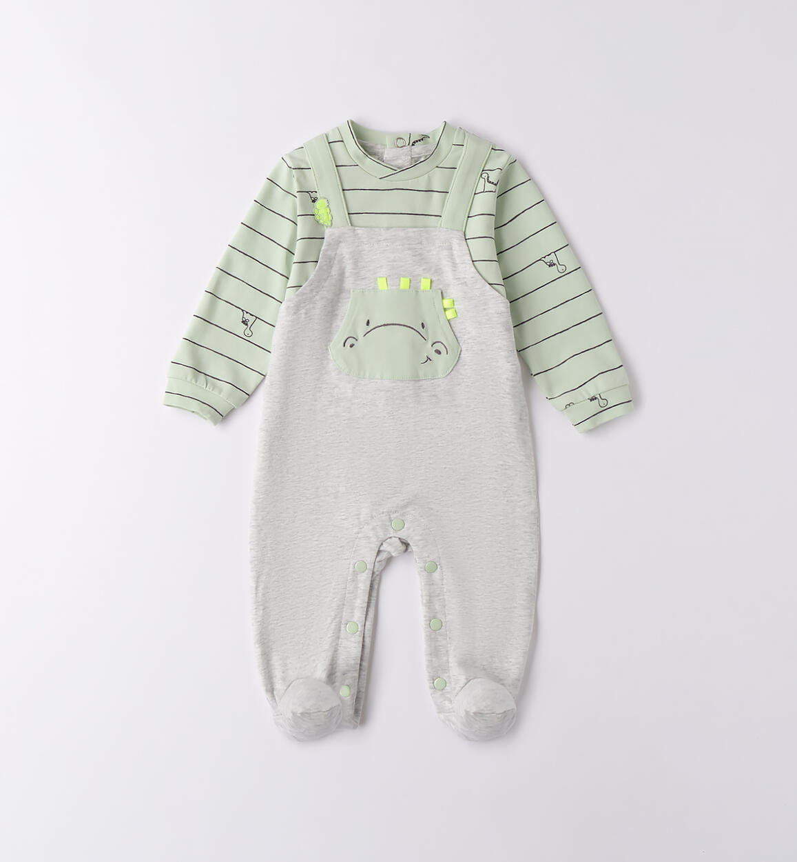 Tutina salopette neonato GRIGIO iDO